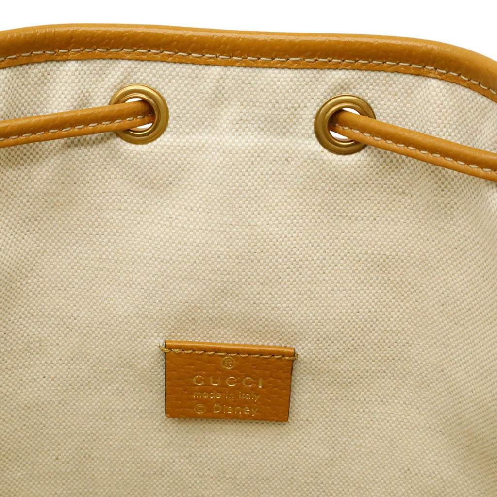 Gucci Beige Light Brown Coated Canvas Leather Shoulder Bag (Pre-Owned)