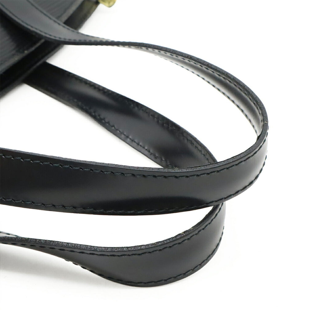 Louis Vuitton Black Noir Epi Leather Handbag Tote Bag