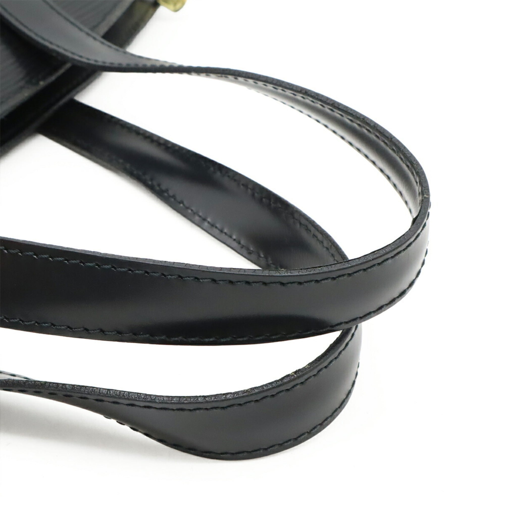 Louis Vuitton Black Noir Epi Leather Handbag Tote Bag