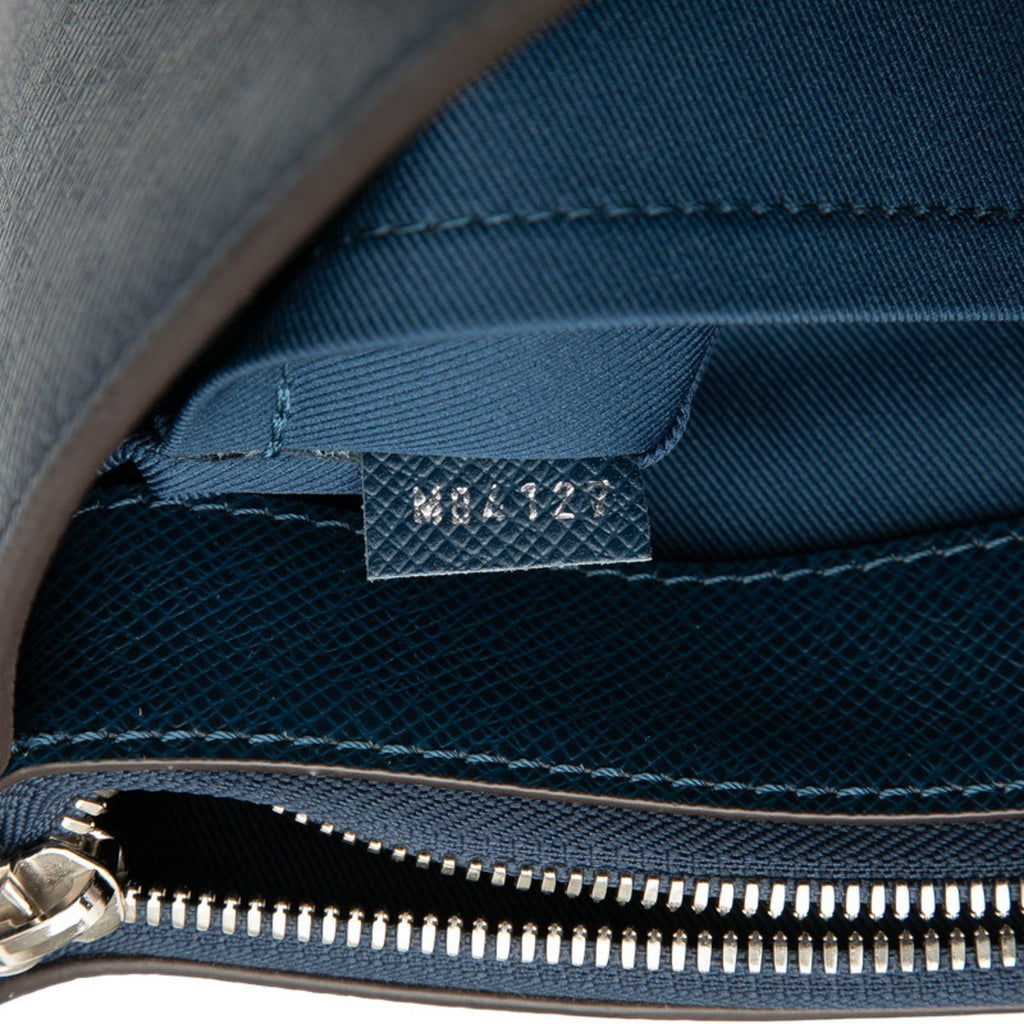Louis Vuitton Navy Navy Blue Leather Handbag Tote Bag