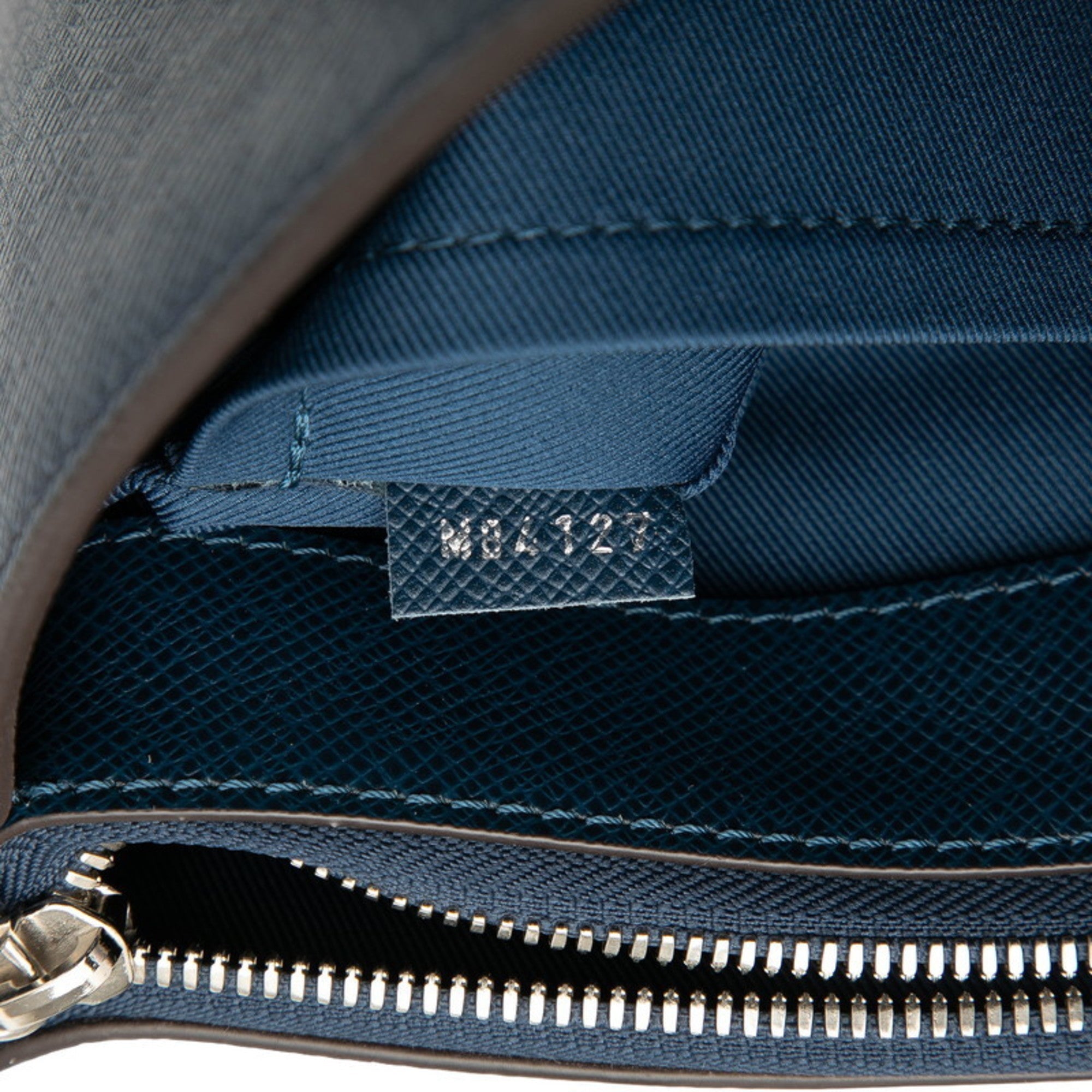 Louis Vuitton Navy Navy Blue Leather Handbag Tote Bag