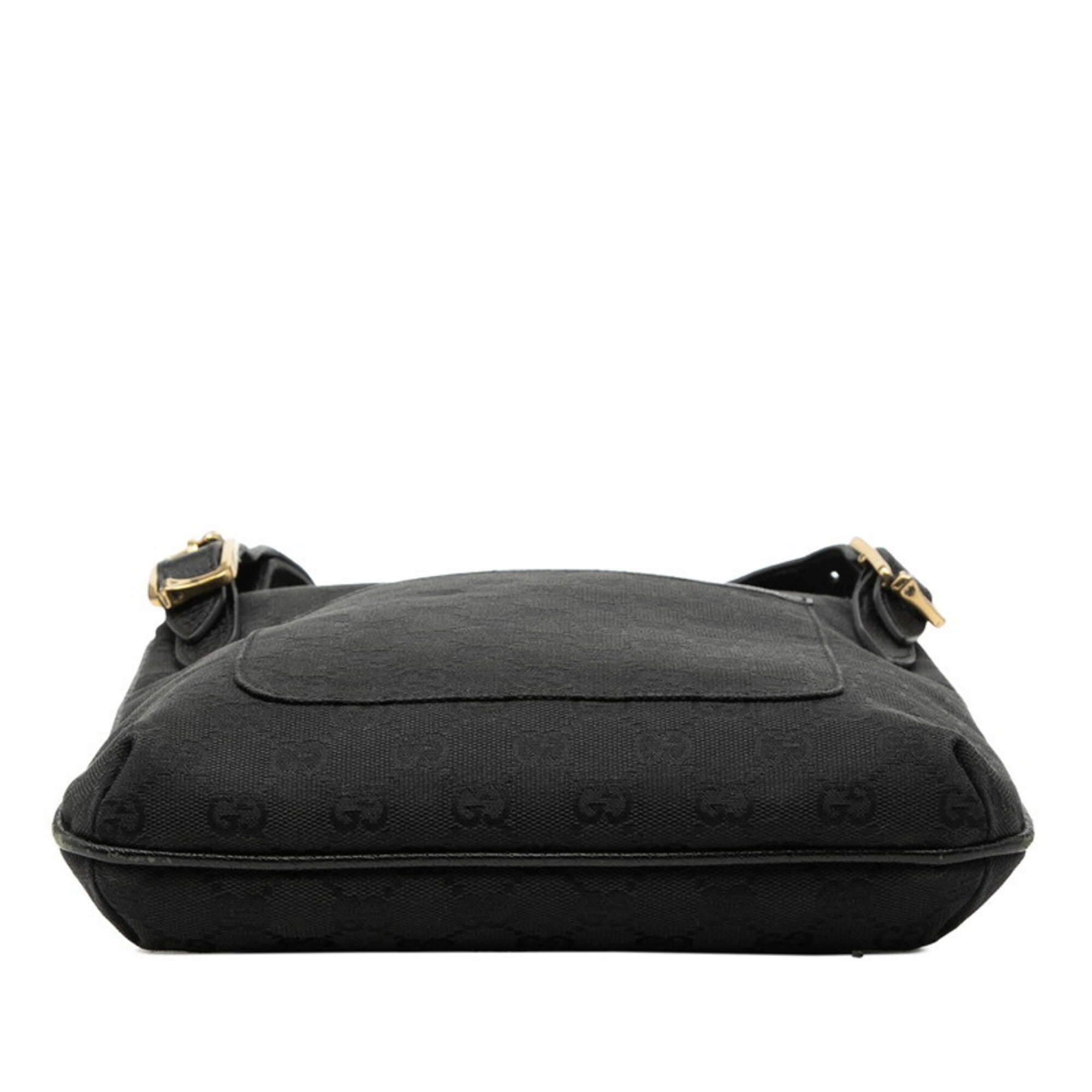 Gucci Black Canvas Leather Shoulder Bag (Pre-Owned)