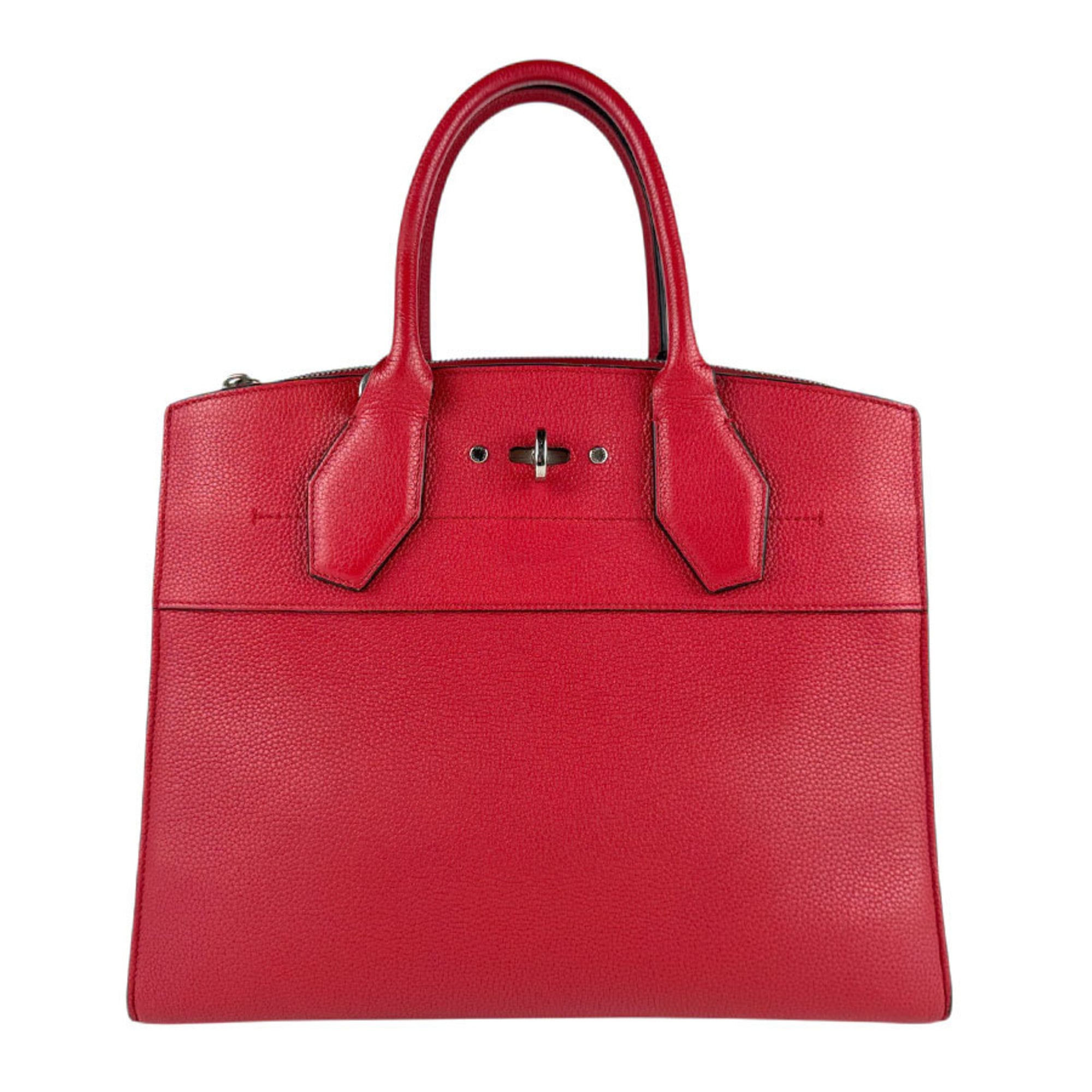 Louis Vuitton Red Color Leather Handbag Shoulder Bag