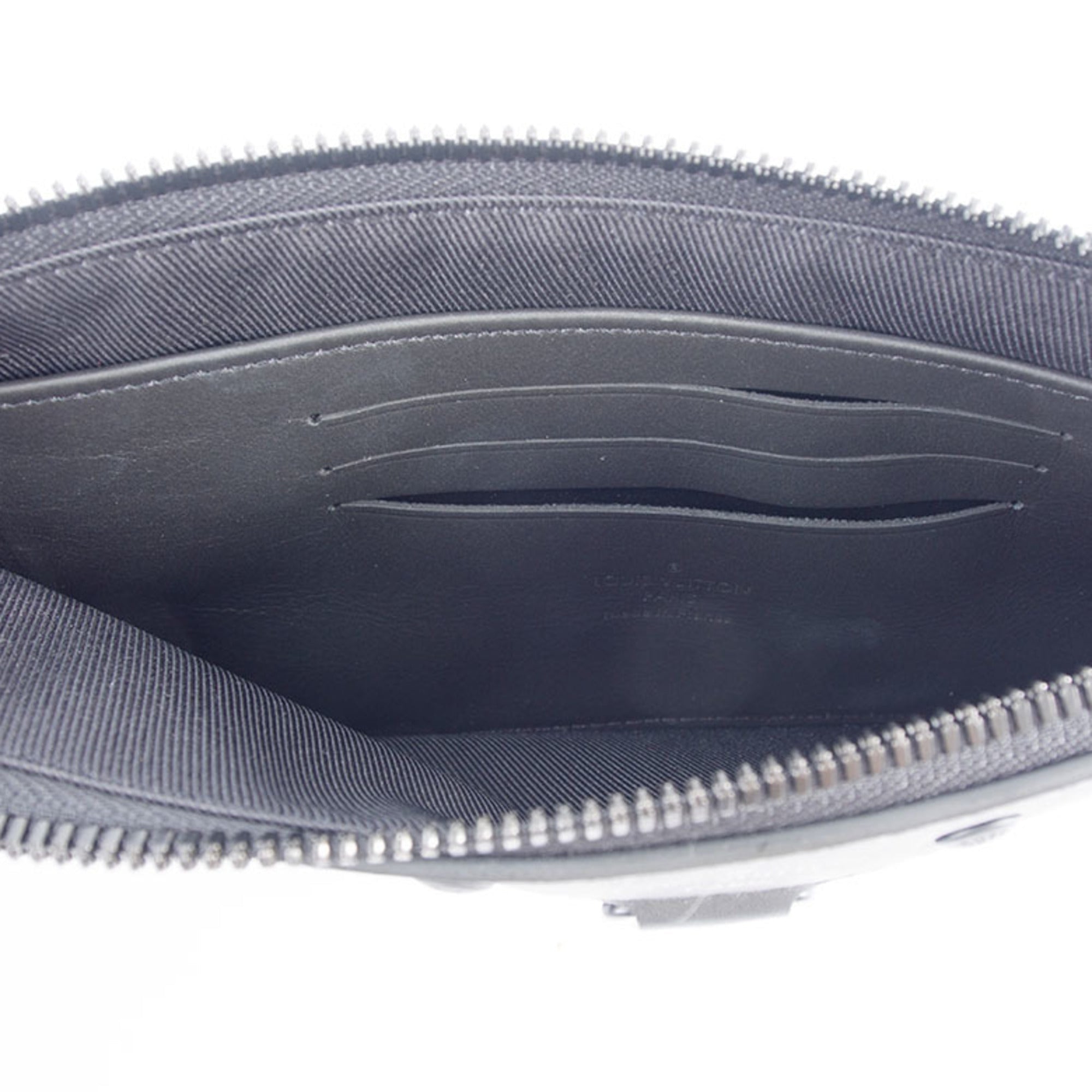Louis Vuitton Black Monogram Shadow Clutch Bag Pochette