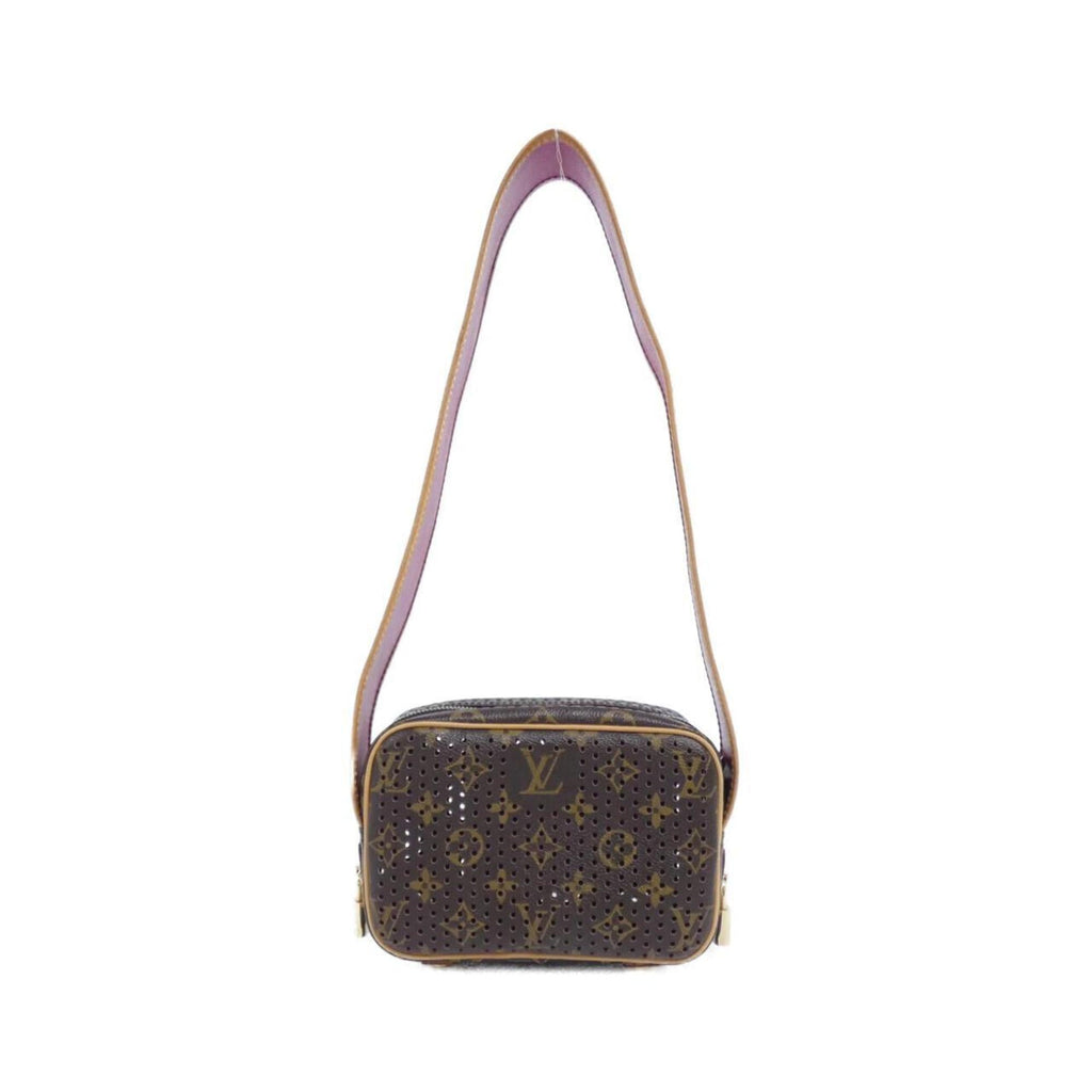 Louis Vuitton Brown Fuchsia Coated Canvas Shoulder Bag