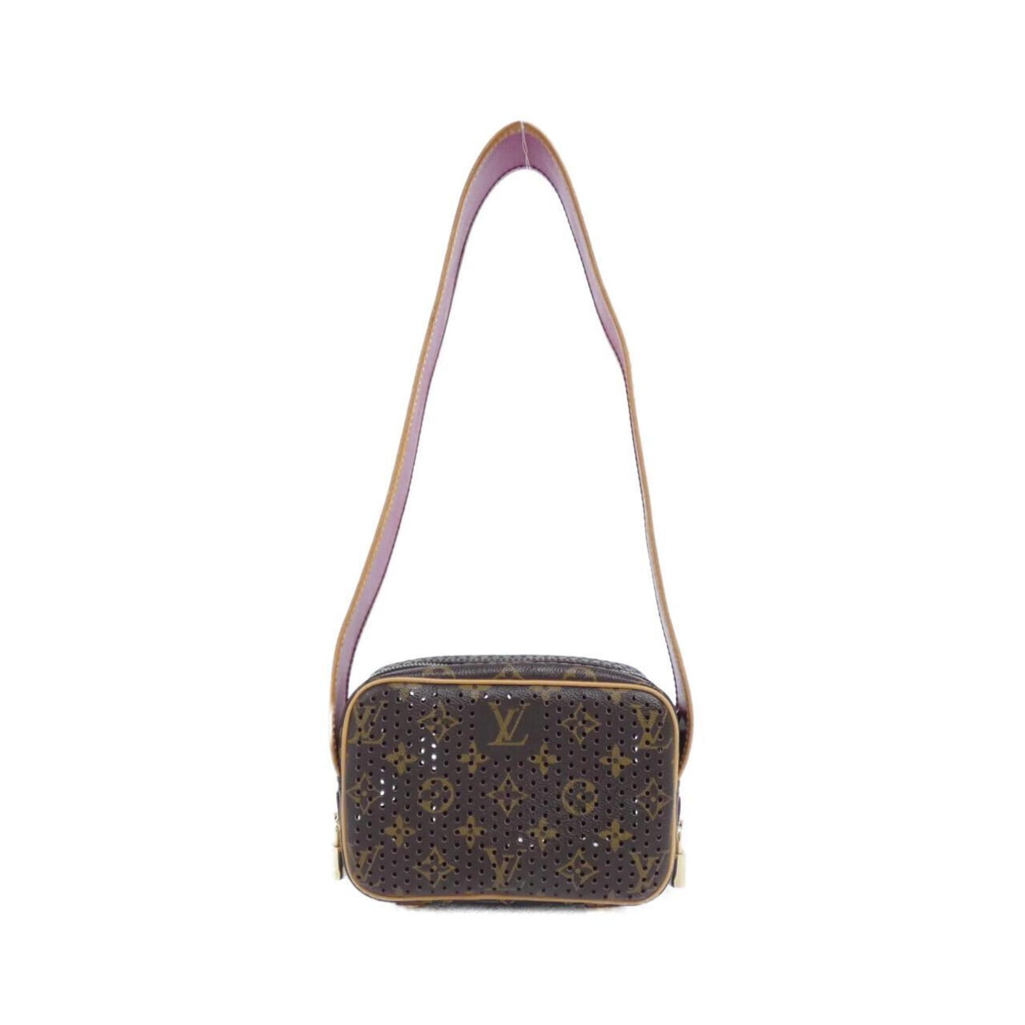 Louis Vuitton Brown Fuchsia Coated Canvas Shoulder Bag