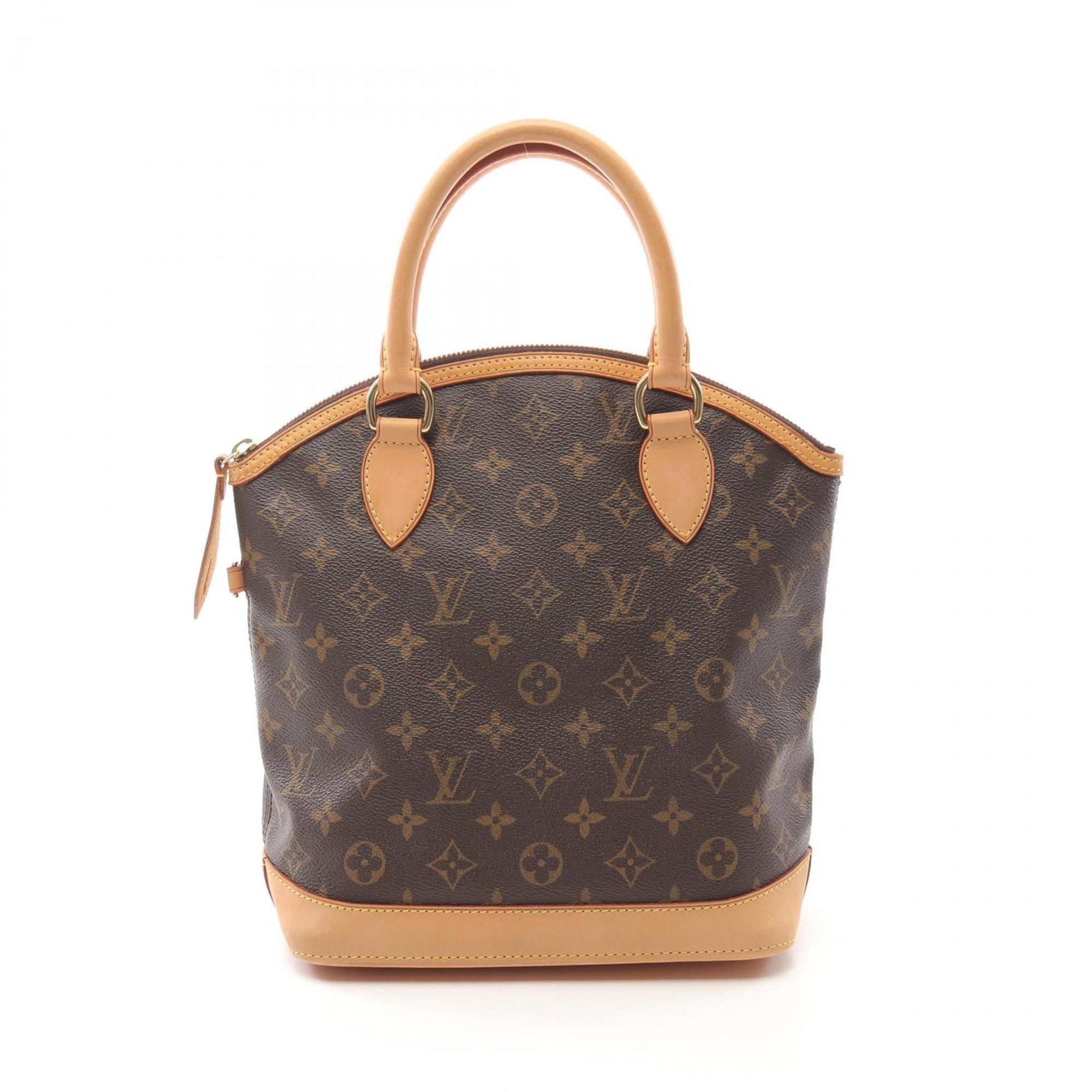 Louis Vuitton Monogram Brown Coated Canvas Leather Handbag