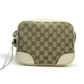 Gucci Beige Ivory Gg Canvas Shoulder Bag (Pre-Owned)