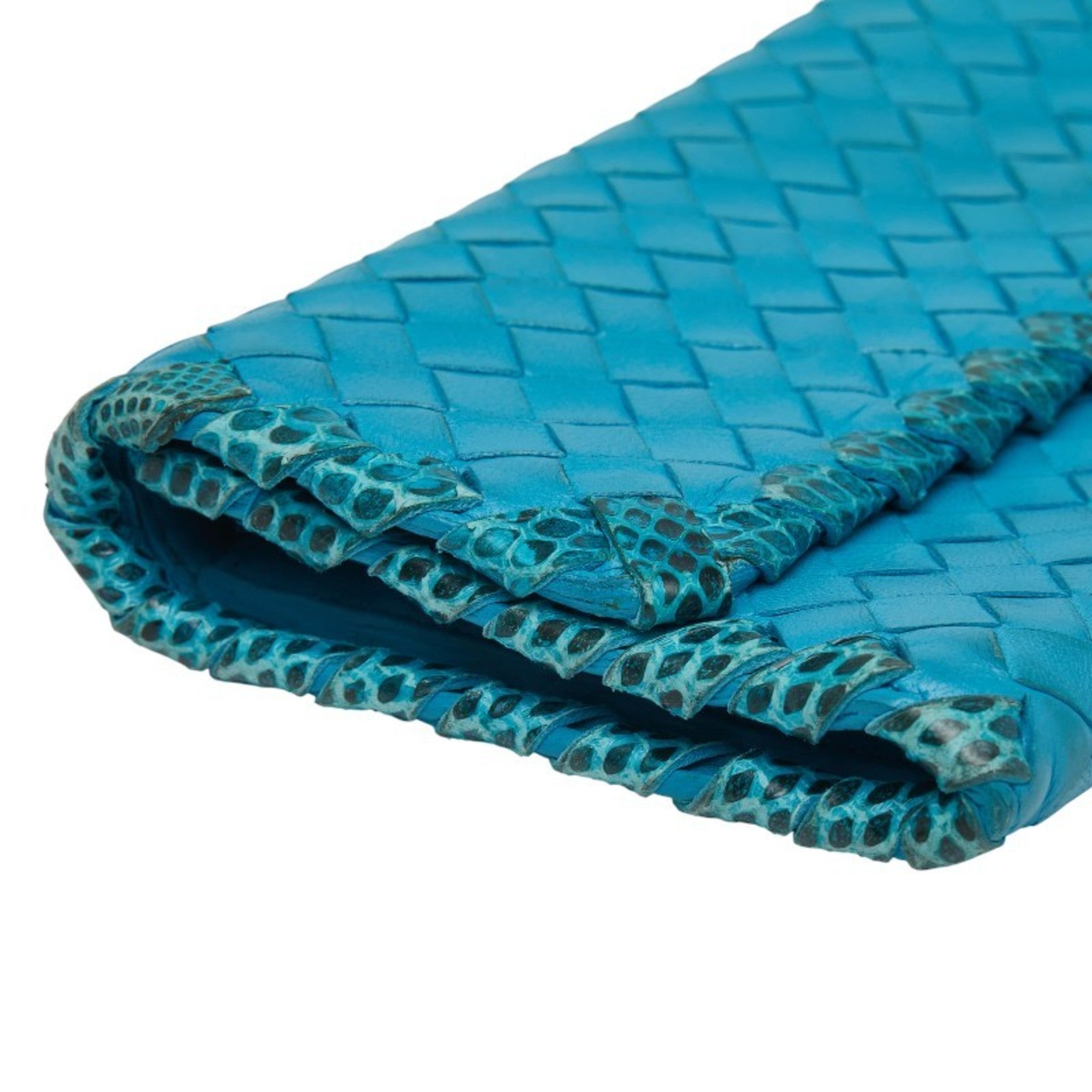Bottega Veneta Intrecciato Blue Intrecciato Coin Purse/Coin Case