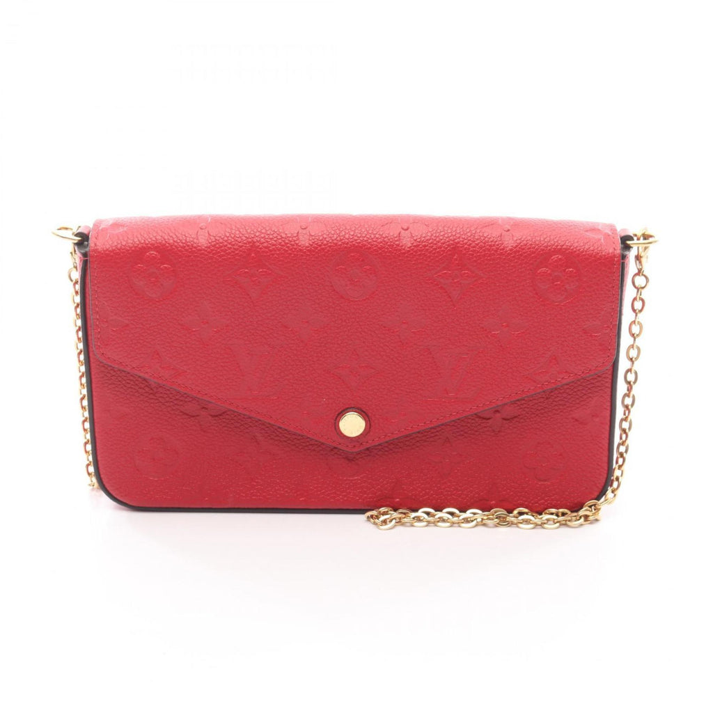 Louis Vuitton Red Color Sacrlet Monogram Empreinte Pochette Shoulder Bag