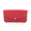 Louis Vuitton Red Color Sacrlet Monogram Empreinte Pochette Shoulder Bag