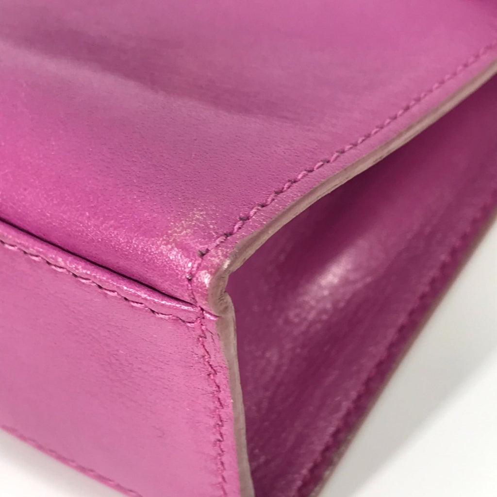 Celine Purple Leather Handbag