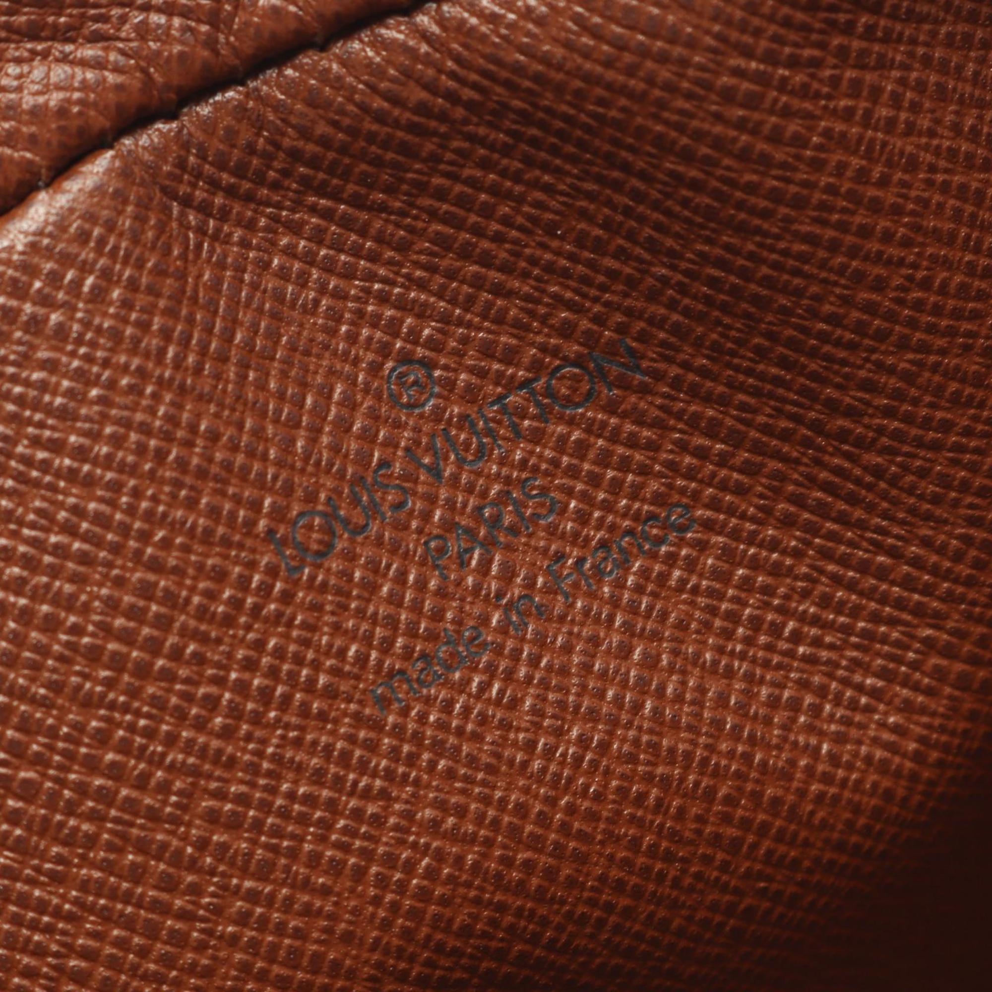 Louis Vuitton Brown Coated Canvas Leather Shoulder Bag