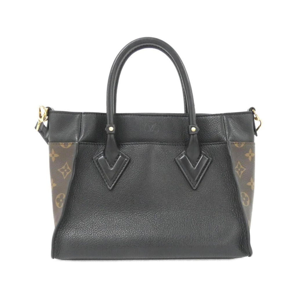 Louis Vuitton Black Coated Canvas Leather Handbag