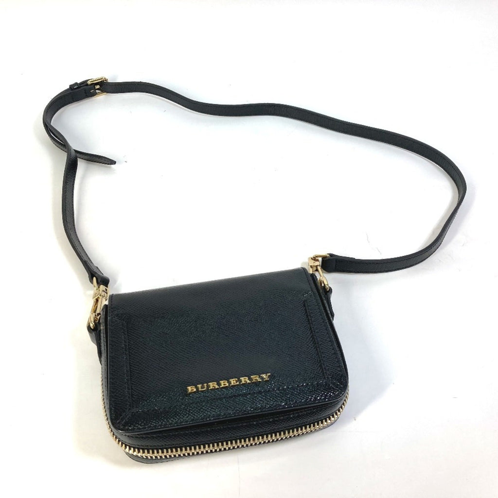 Burberry Black Leather Pochette Shoulder Bag