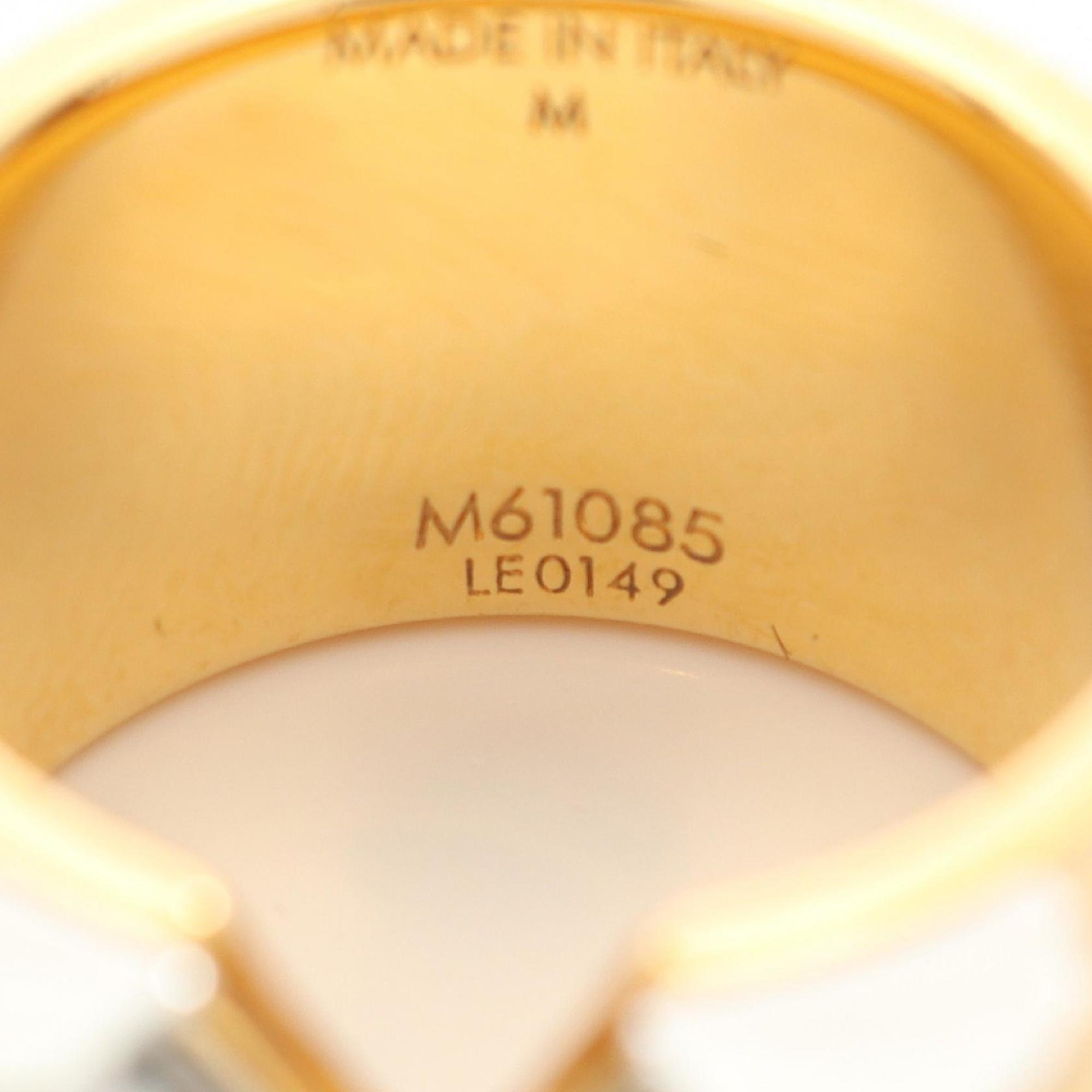Louis Vuitton Gold Silver Gold Plating Stainless Steel Band Ring