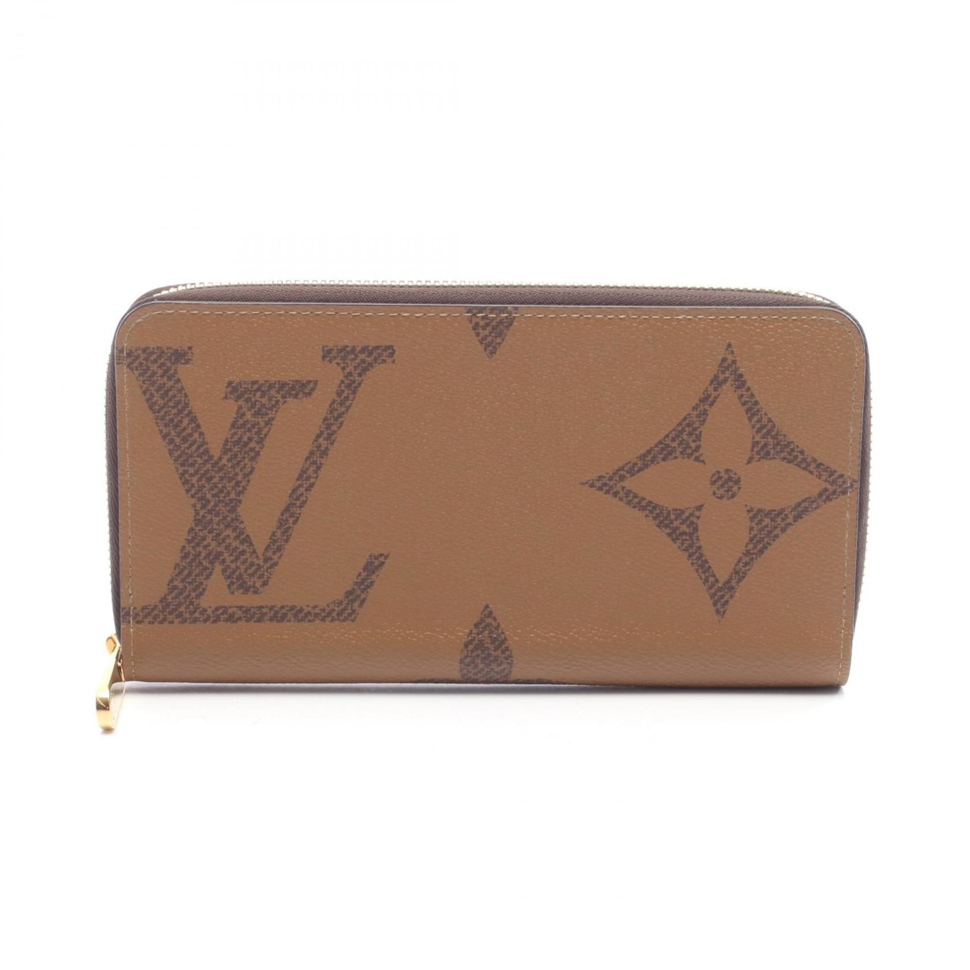 Louis Vuitton Brown Leather Pvc Long Wallet