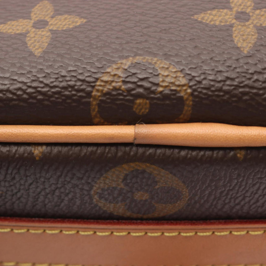 Louis Vuitton Brown Coated Canvas Leather Shoulder Bag