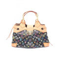 Louis Vuitton Monogram Multicolore Black Coated Canvas Leather Handbag