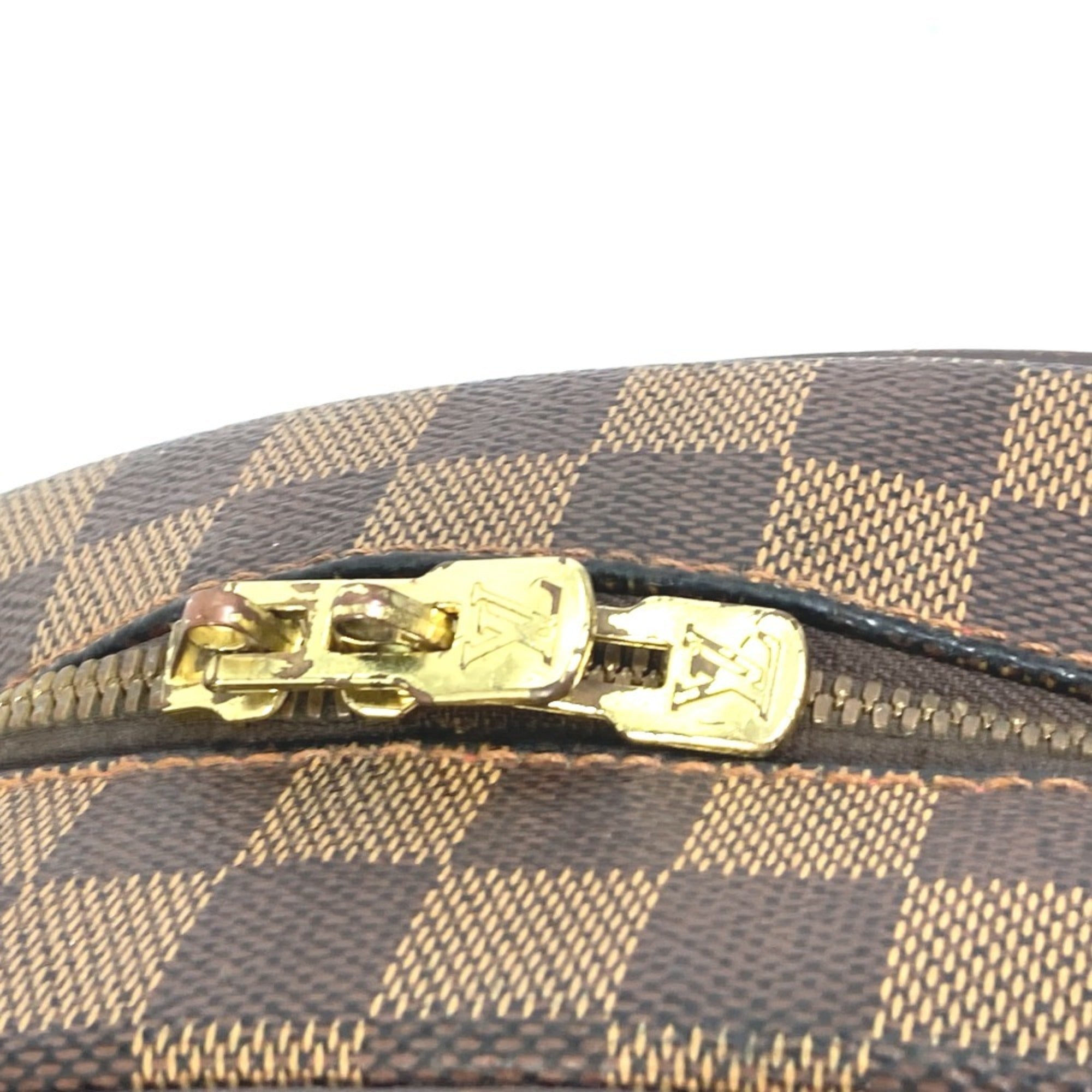 Louis Vuitton Damier Brown Ebene Damier Canvas Boston Bag Handbag Shoulder Bag