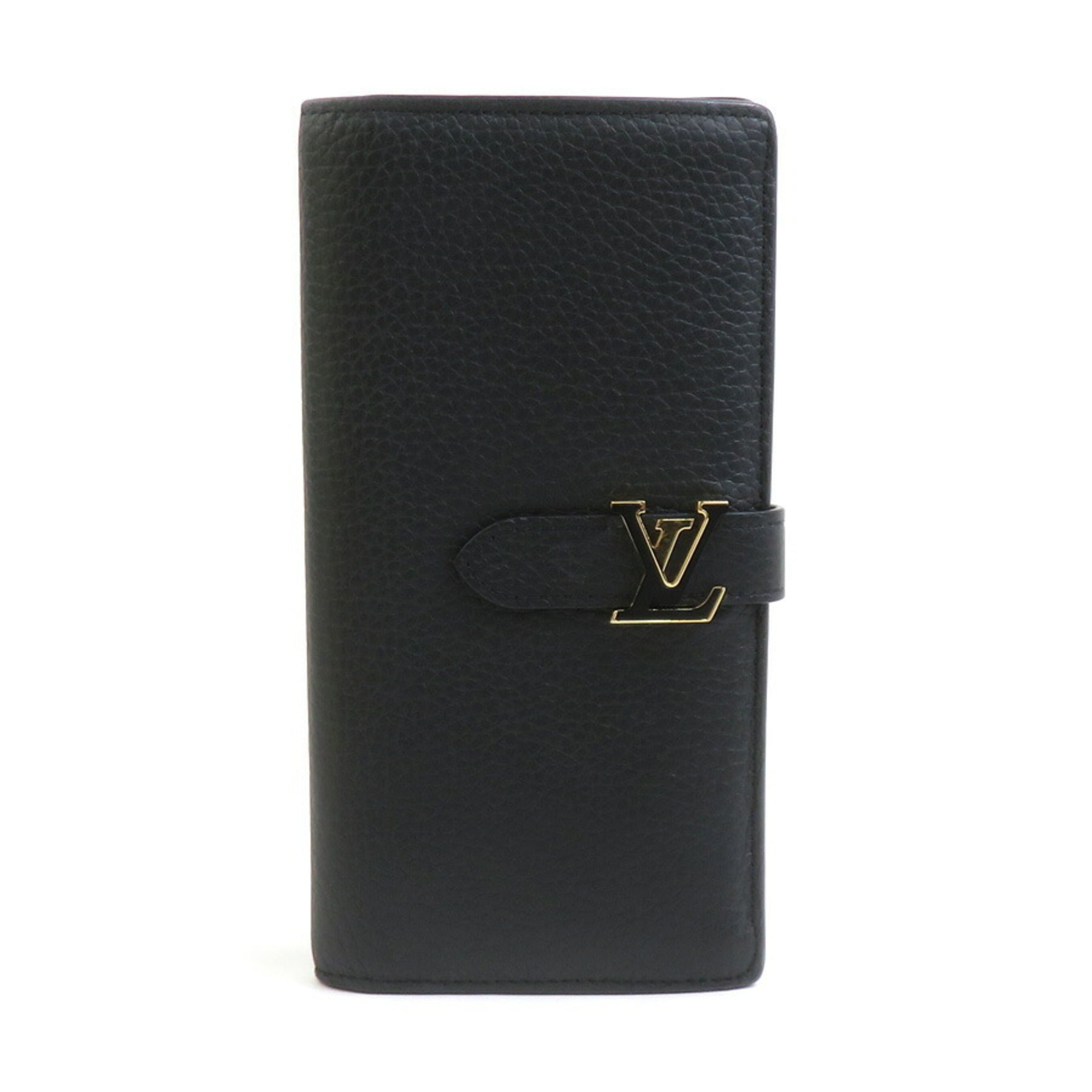Louis Vuitton Black Leather Long Wallet