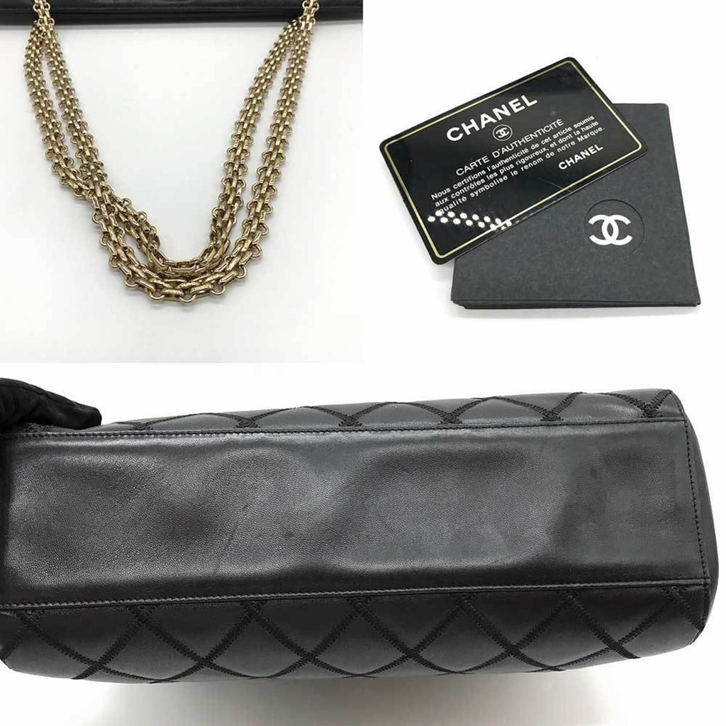 Chanel Black Leather Tote Bag