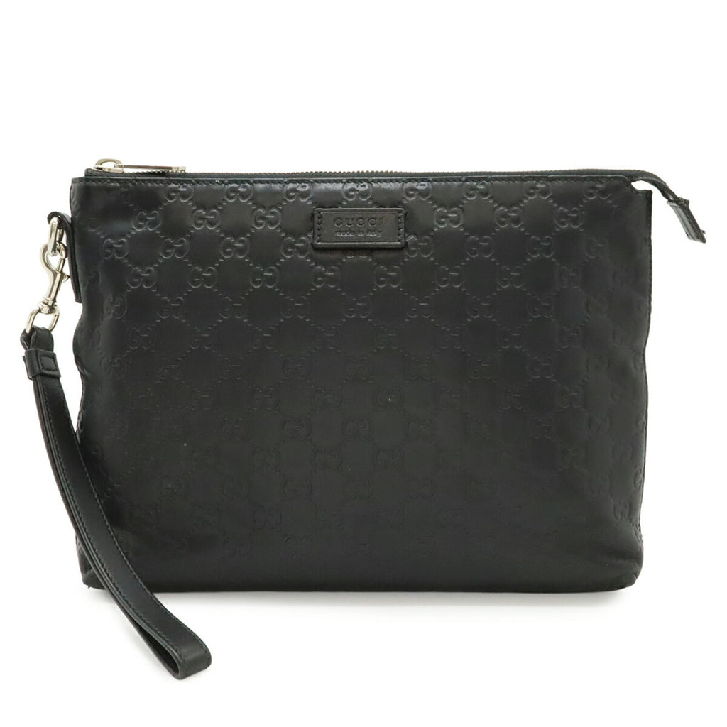 Gucci Black Leather Clutch Bag (Pre-Owned)