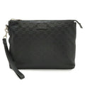 Gucci Black Leather Clutch Bag (Pre-Owned)