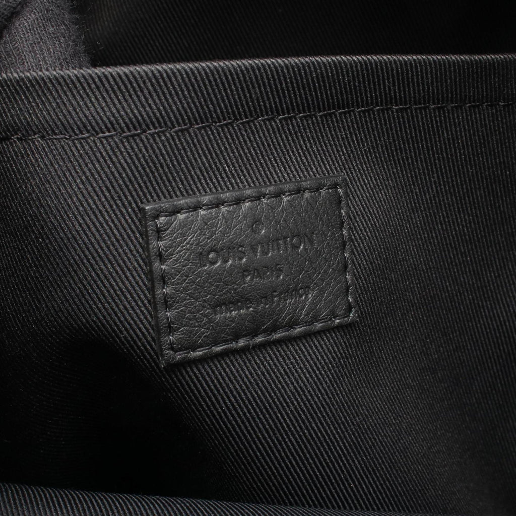 Louis Vuitton Black Brown Pvc Coated Canvas Leather Backpack