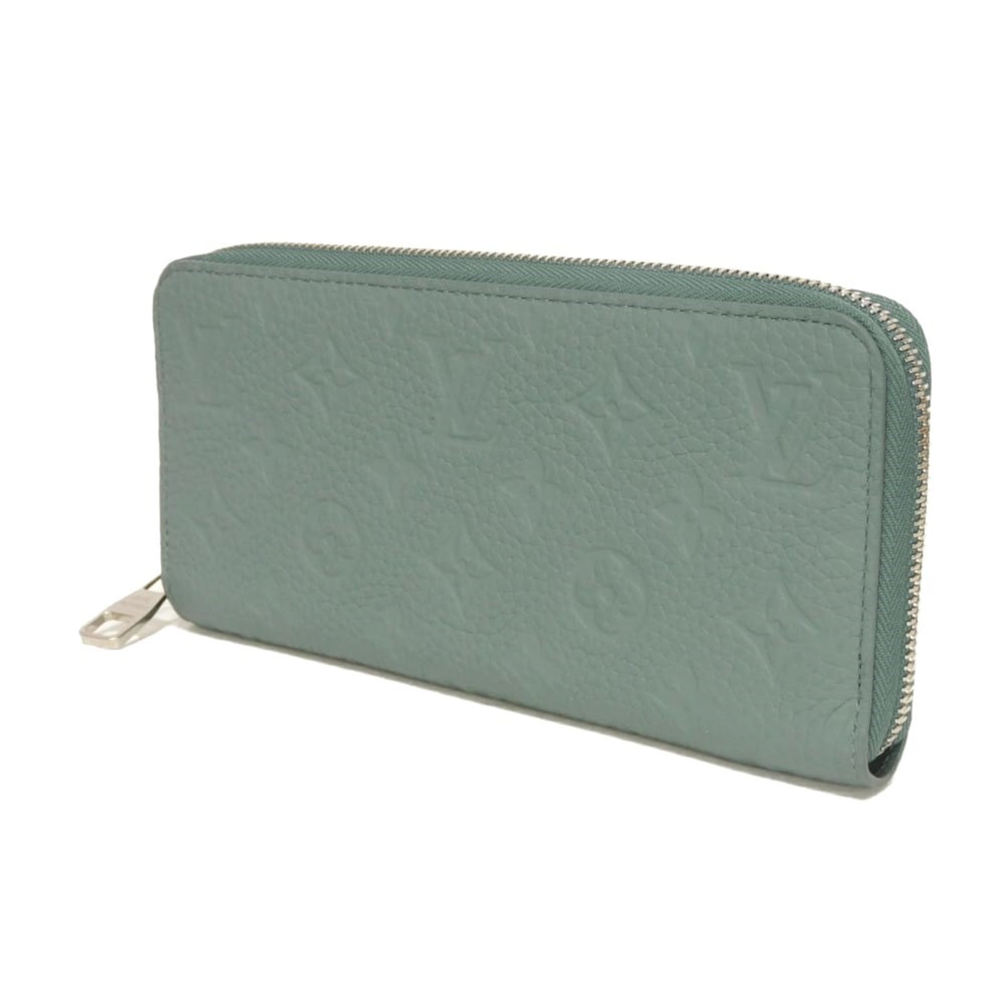 Louis Vuitton Green Leather Long Wallet