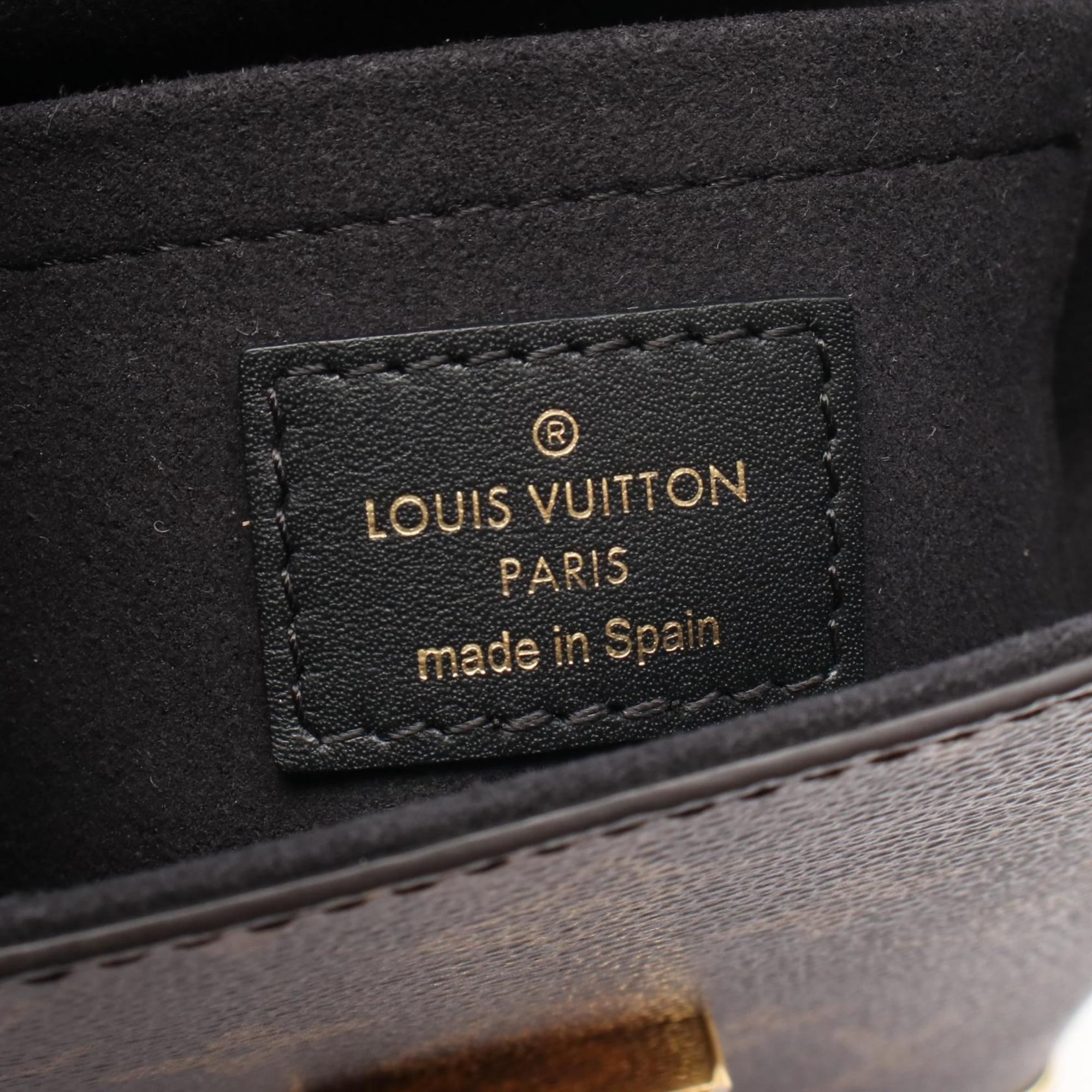 Louis Vuitton Brown Coated Canvas Leather Handbag
