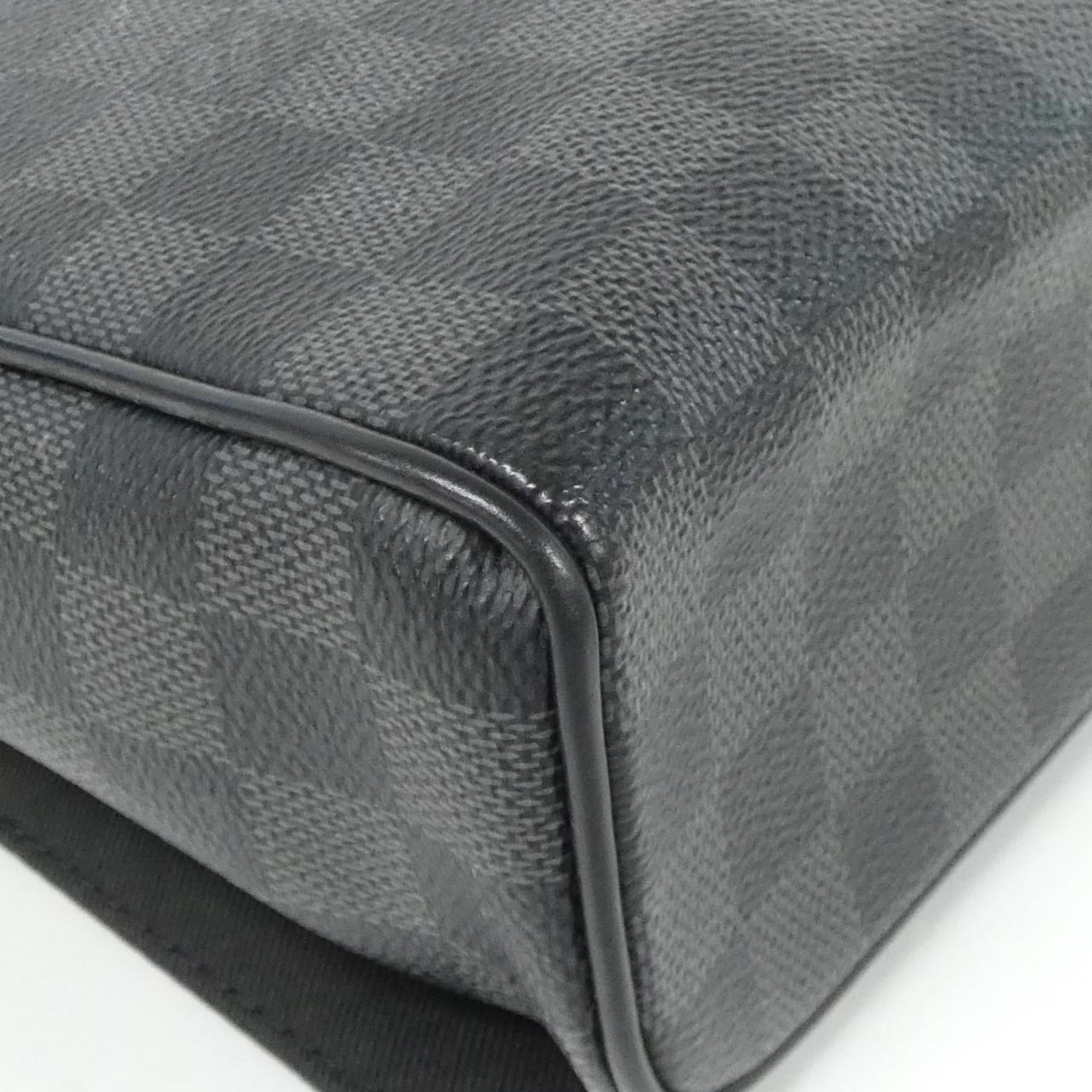 Louis Vuitton Dark Gray Graphite Coated Canvas Shoulder Bag