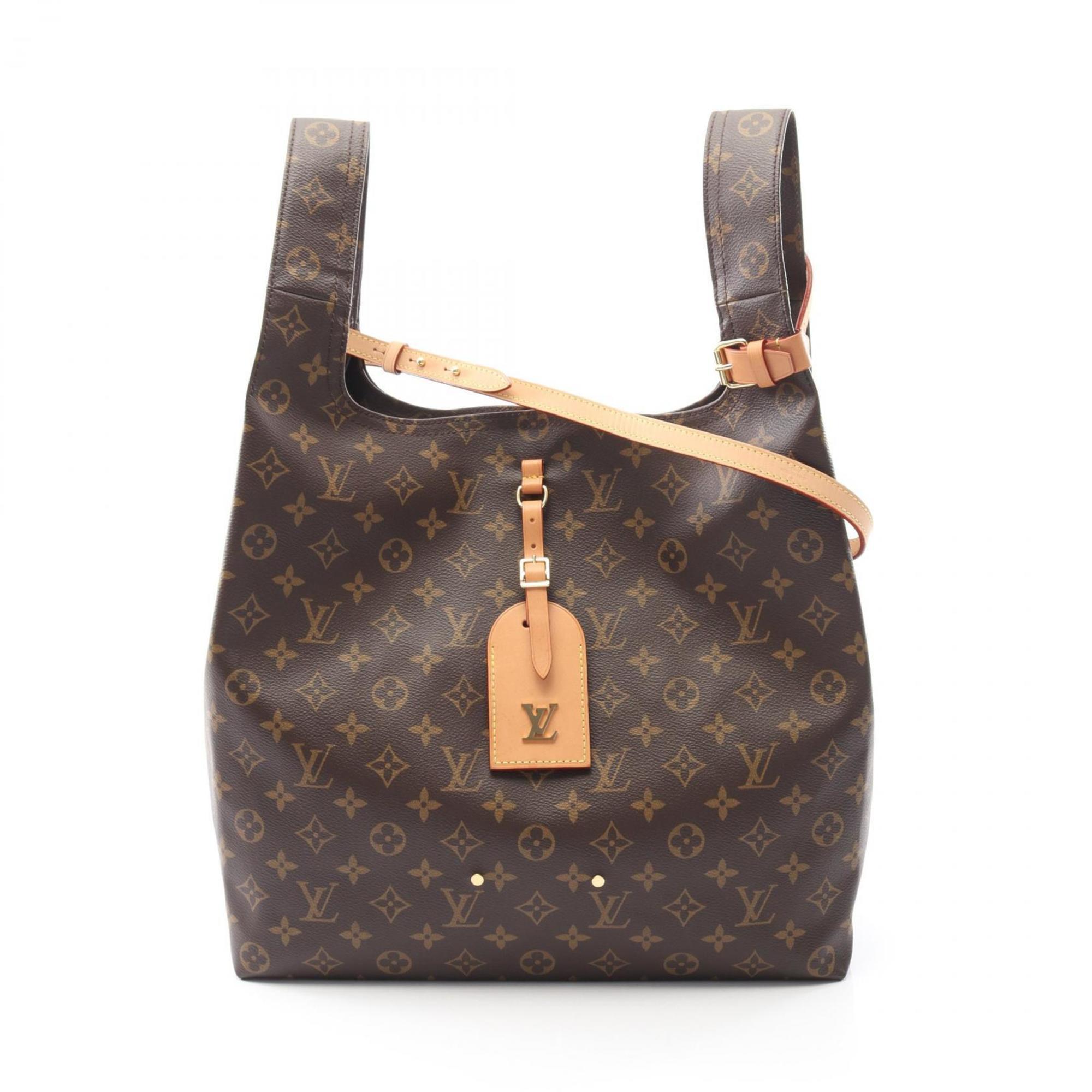 Louis Vuitton Brown Coated Canvas Leather Handbag