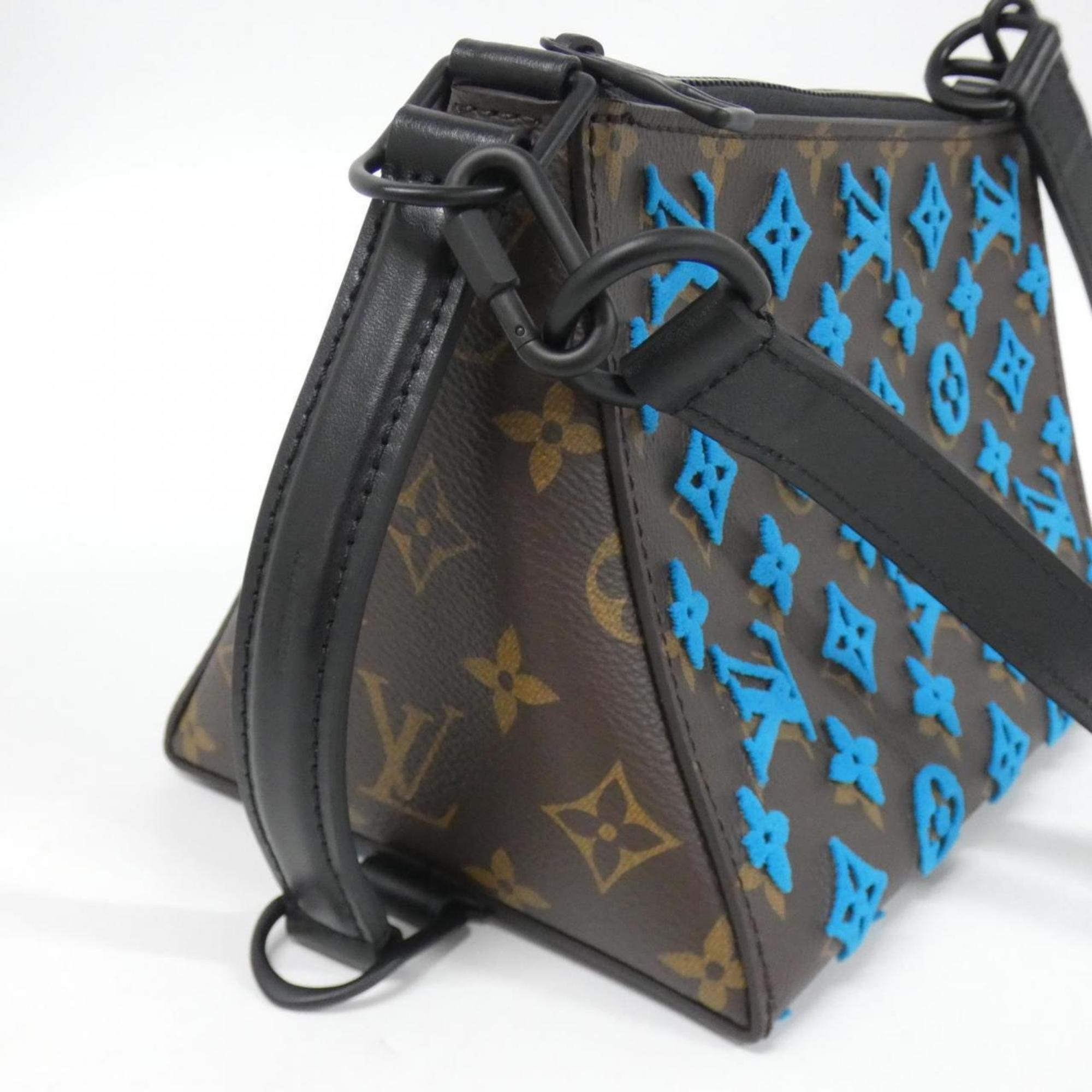 Louis Vuitton Marron Turquoise Coated Canvas Shoulder Bag