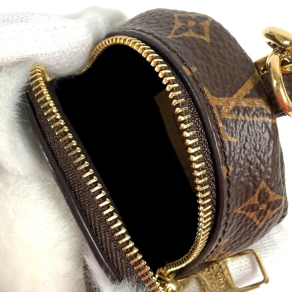 Louis Vuitton Brown White Monogram Fur Handbag Pouch