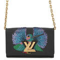 Louis Vuitton Noir Epi Leather Spangles Chain/Shoulder Wallet