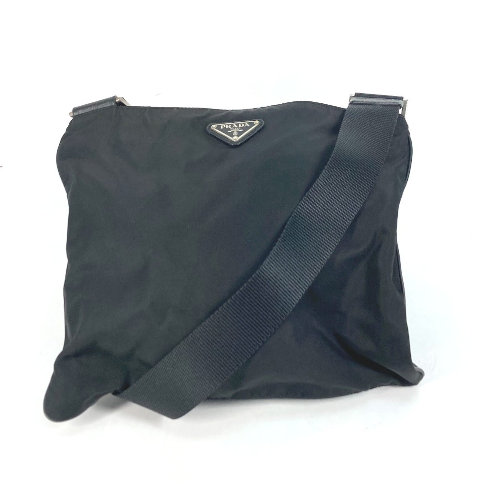 Prada Black Nylon Pochette Shoulder Bag