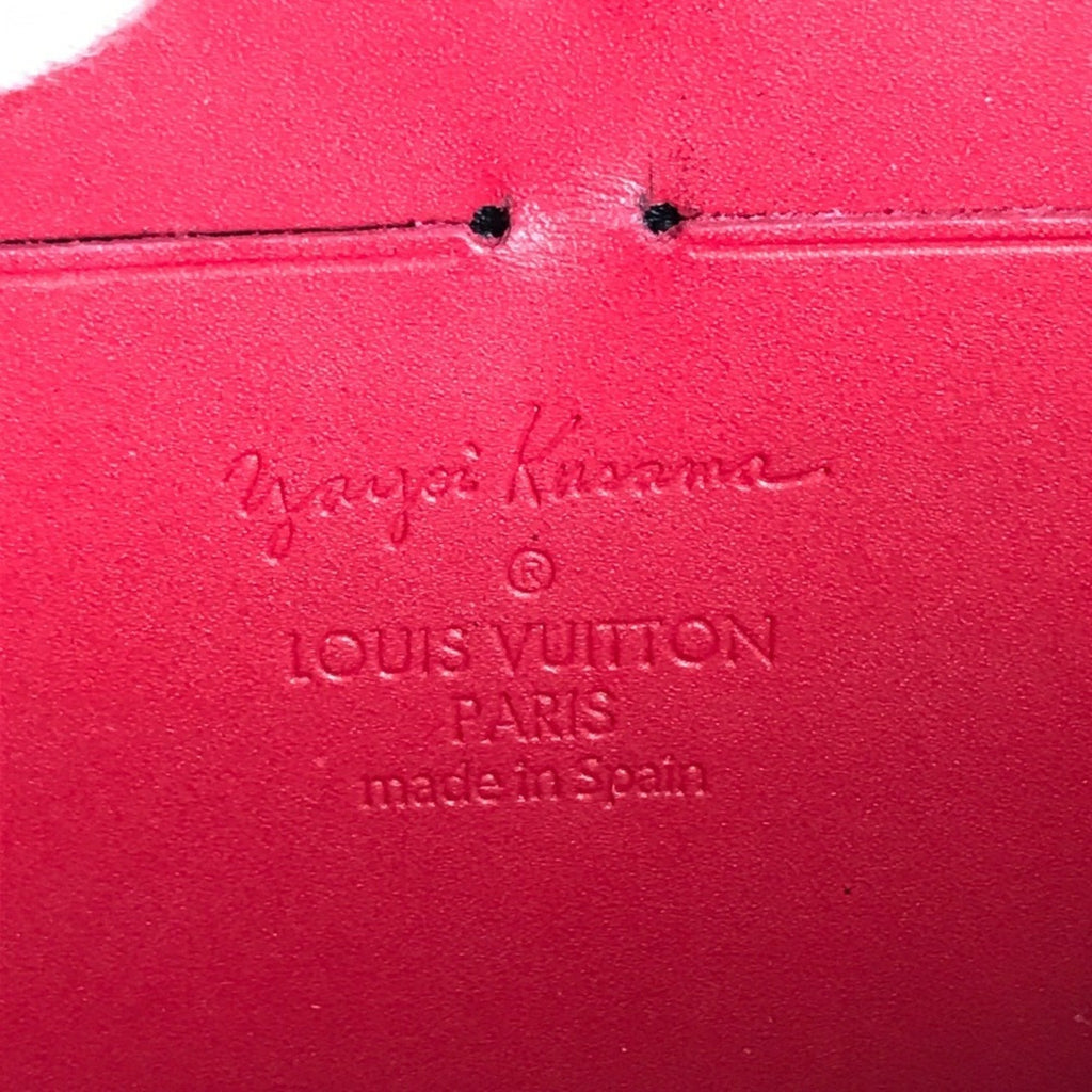 Louis Vuitton Red Color White Patent Leather Long Wallet