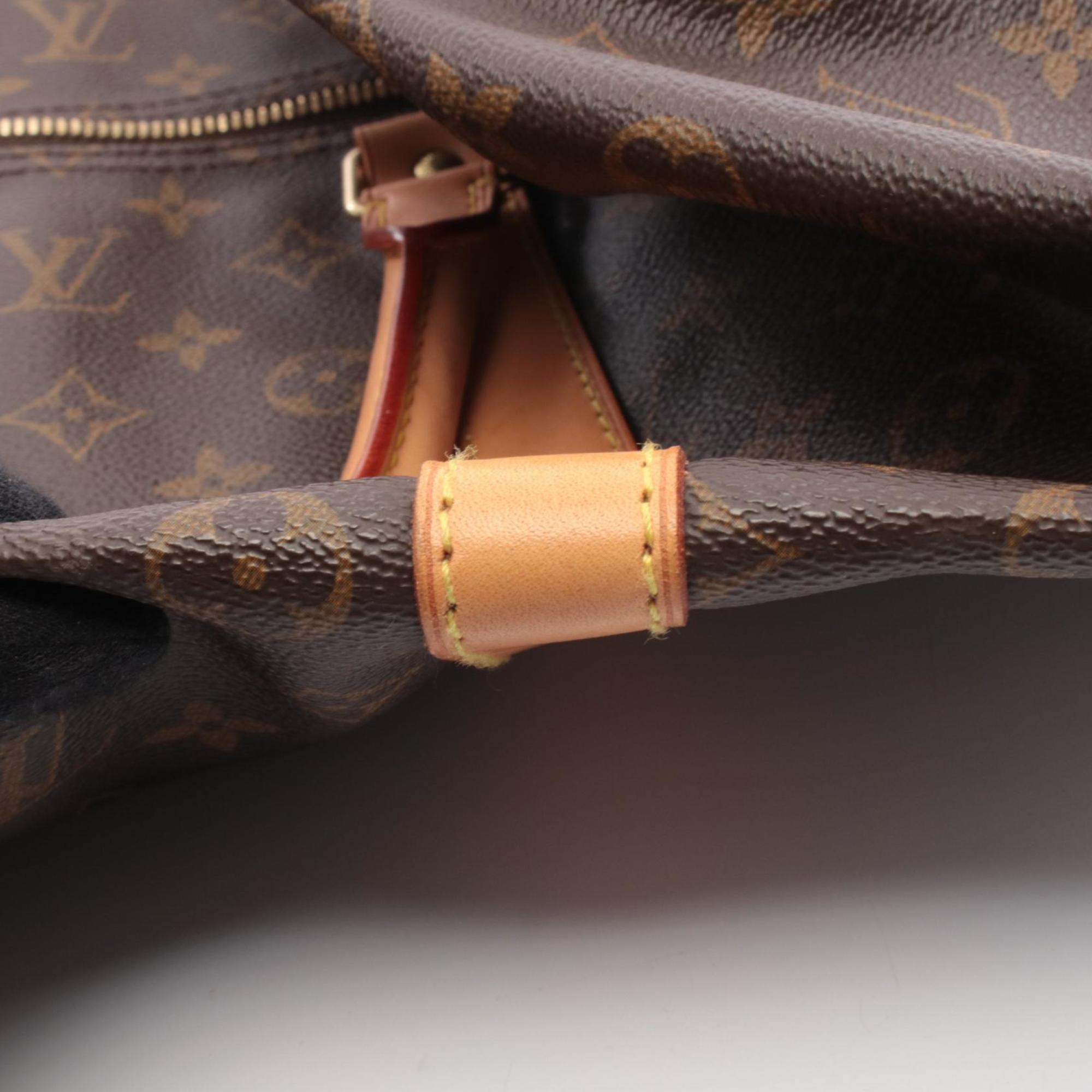 Louis Vuitton Brown Monogram Coated Canvas Leather Boston Bag Handbag