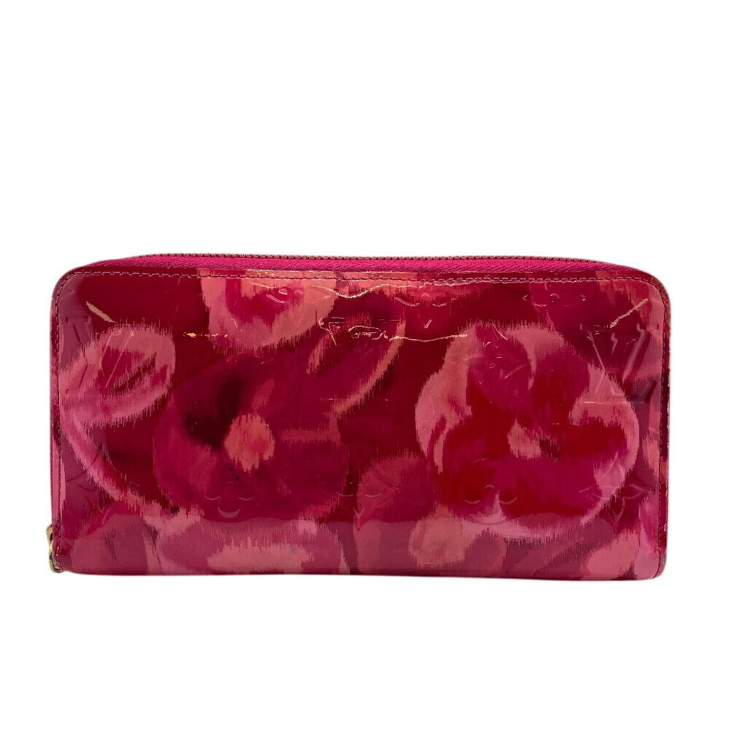 Louis Vuitton Pink Red Color Vernis Leather Long Wallet