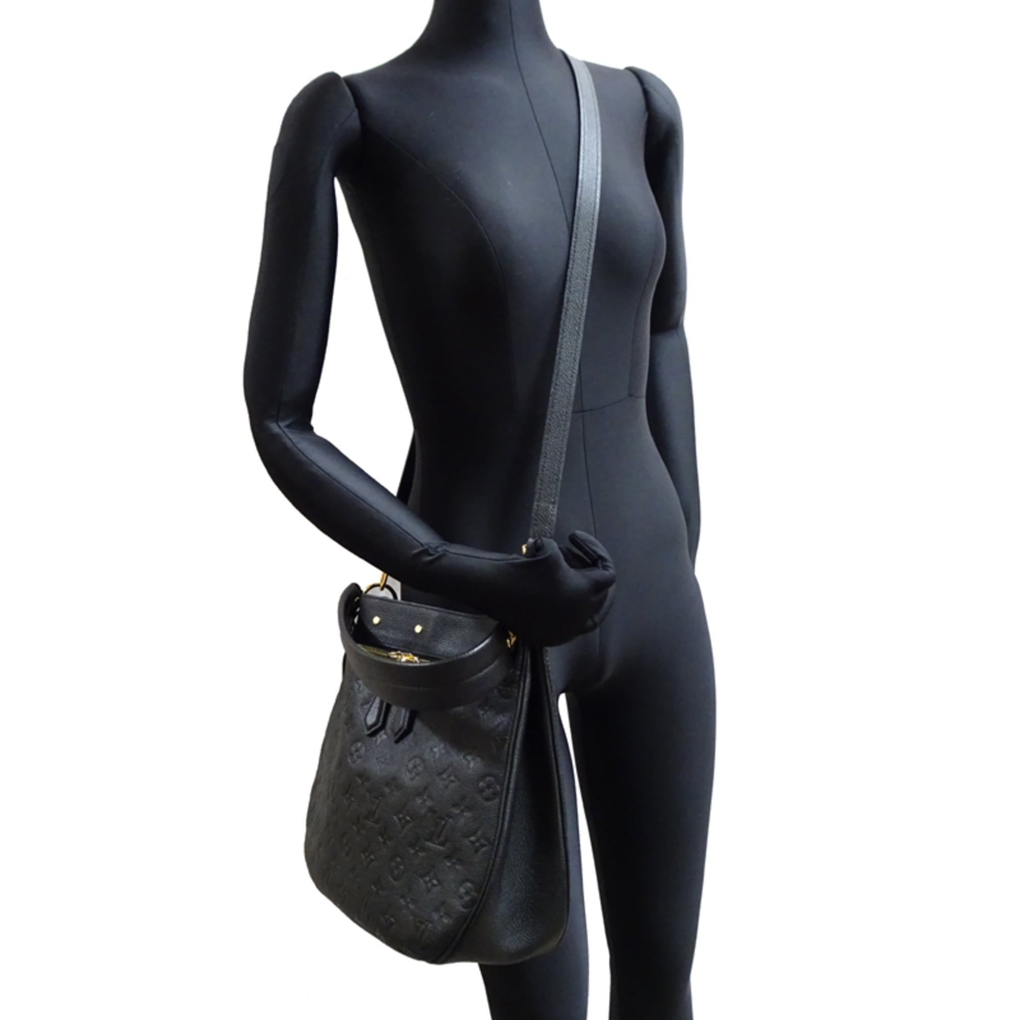 Louis Vuitton Black Noir Monogram Empreinte Shoulder Bag