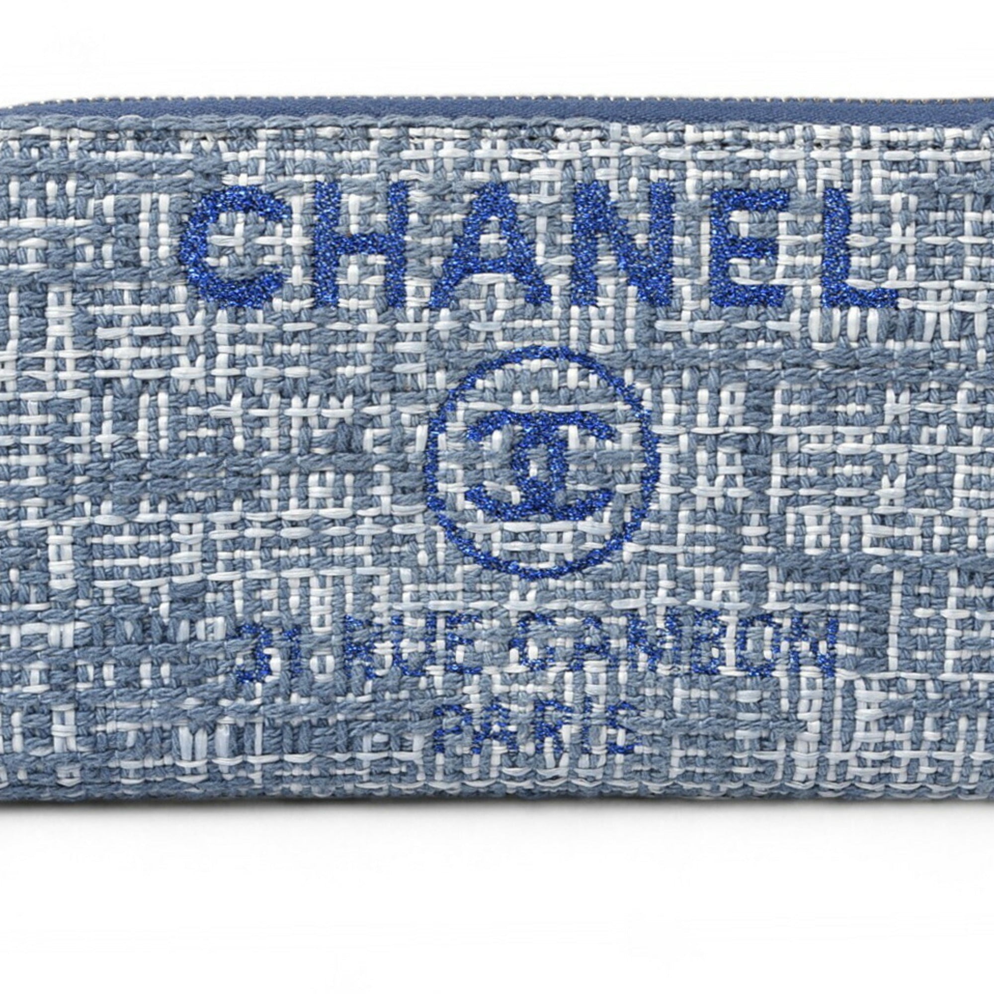 Chanel Blue Tweed Wallet (Bi-Fold)