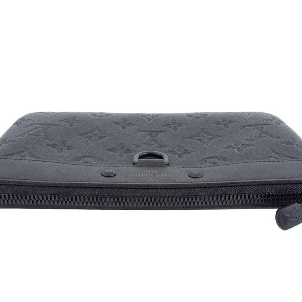 Louis Vuitton Black Monogram Shadow Clutch Bag Pochette
