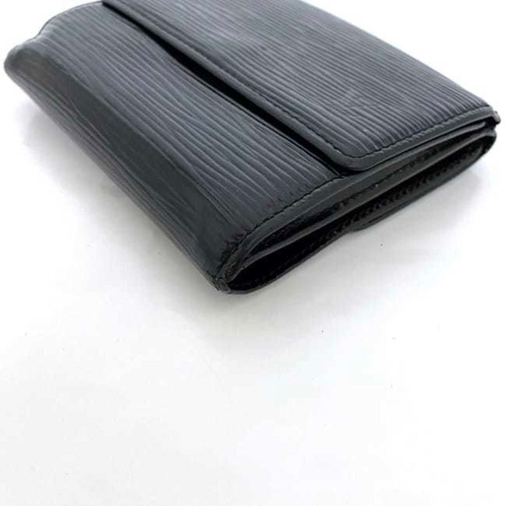 Louis Vuitton Black Noir Epi Leather Wallet (Tri-Fold)