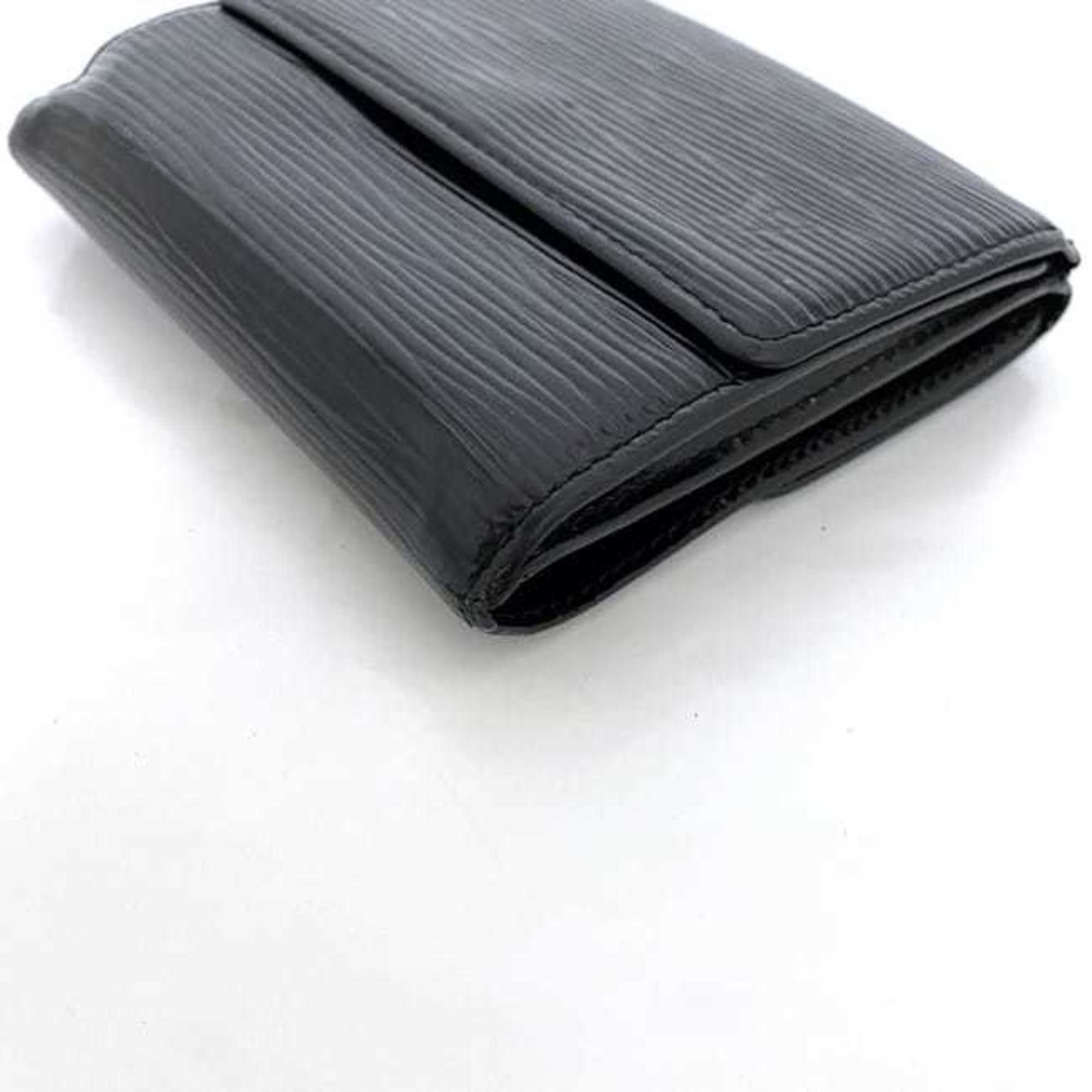 Louis Vuitton Black Noir Epi Leather Wallet (Tri-Fold)
