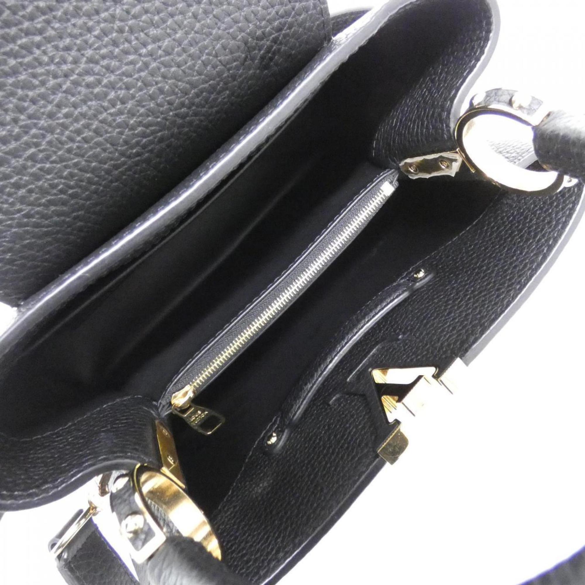 Louis Vuitton Taurillon Black Leather Handbag