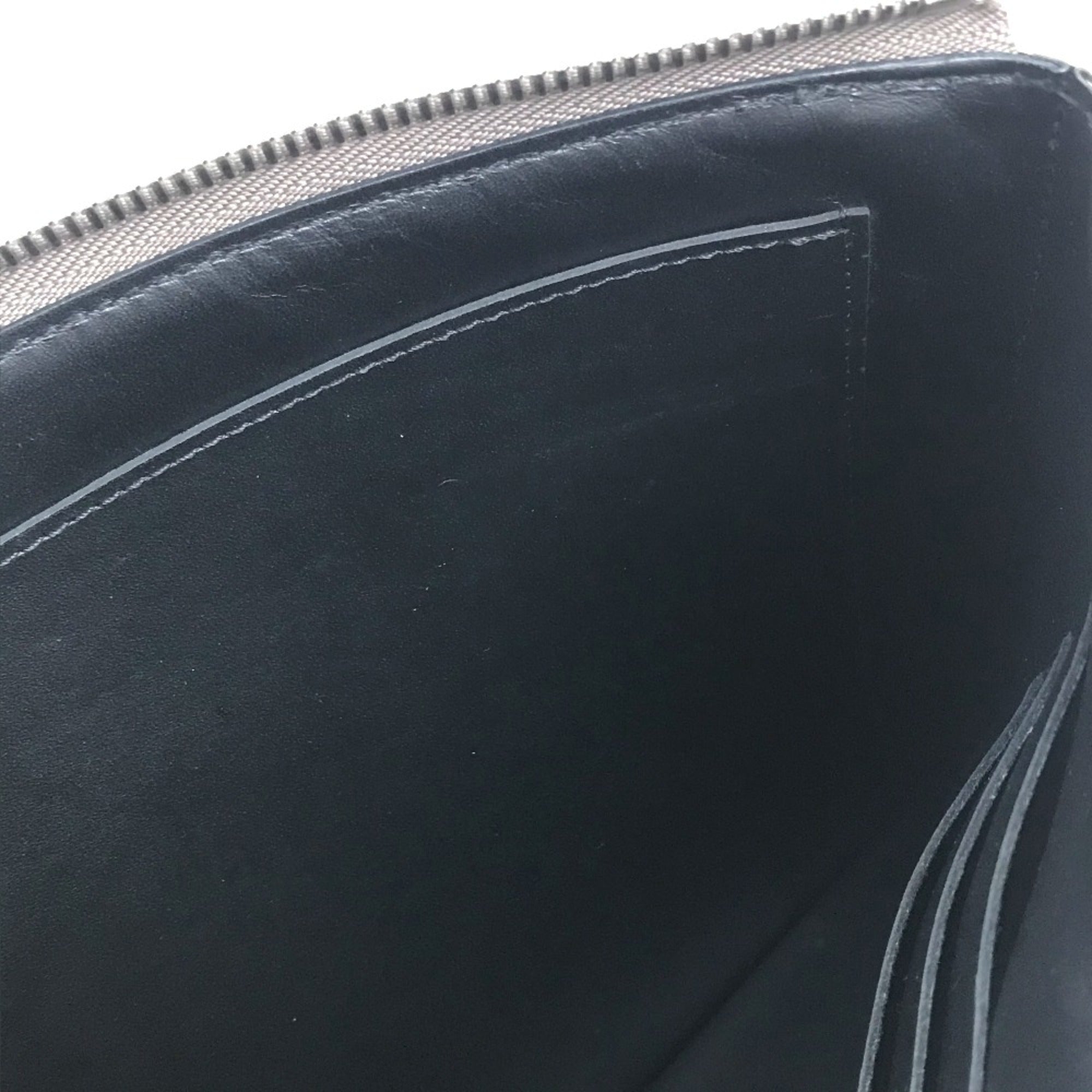 Louis Vuitton Gray Leather Clutch Bag
