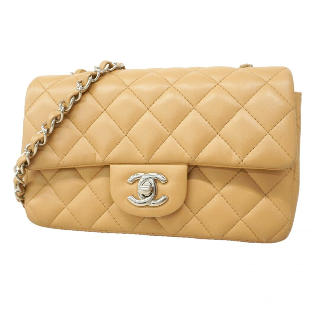 Chanel Beige Leather Shoulder Bag