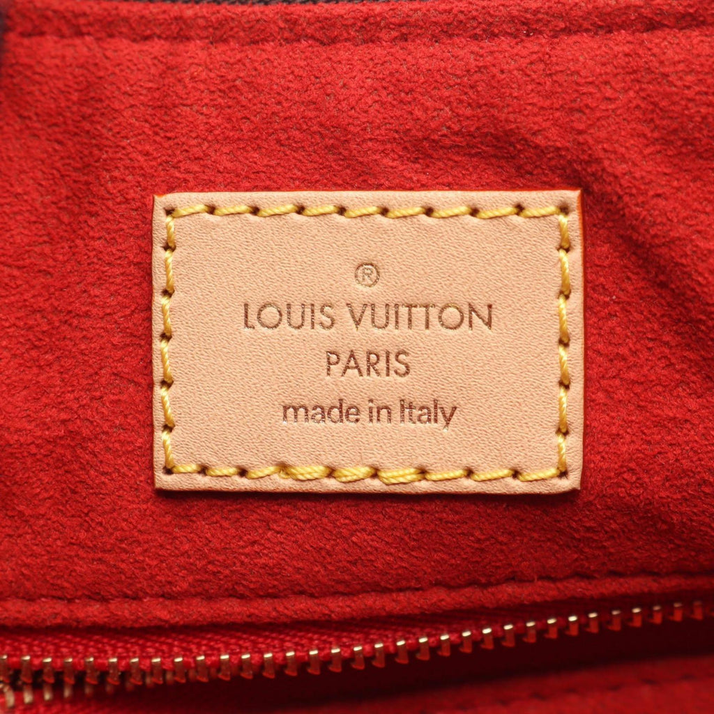 Louis Vuitton Brown Coated Canvas Leather Shoulder Bag