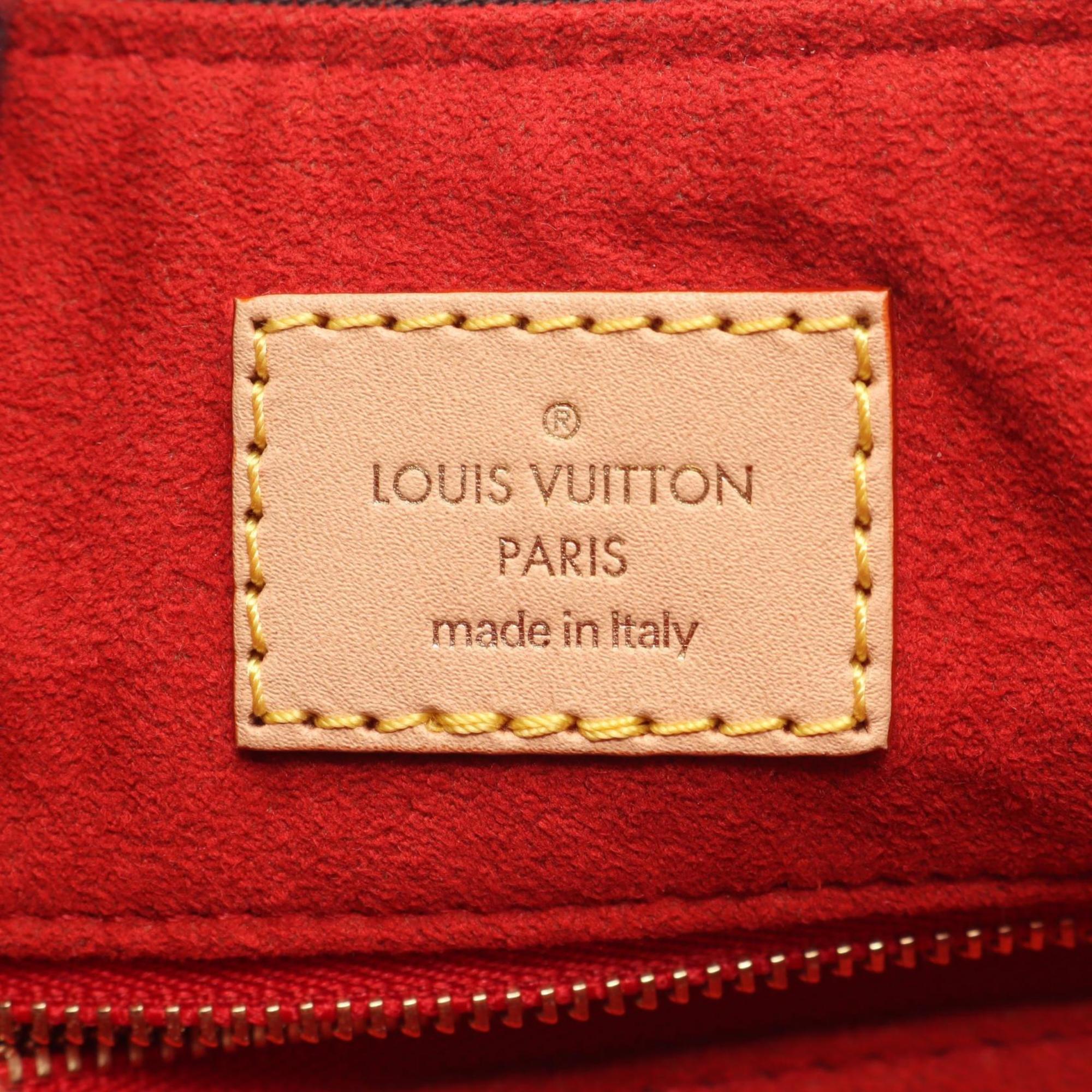 Louis Vuitton Brown Coated Canvas Leather Shoulder Bag